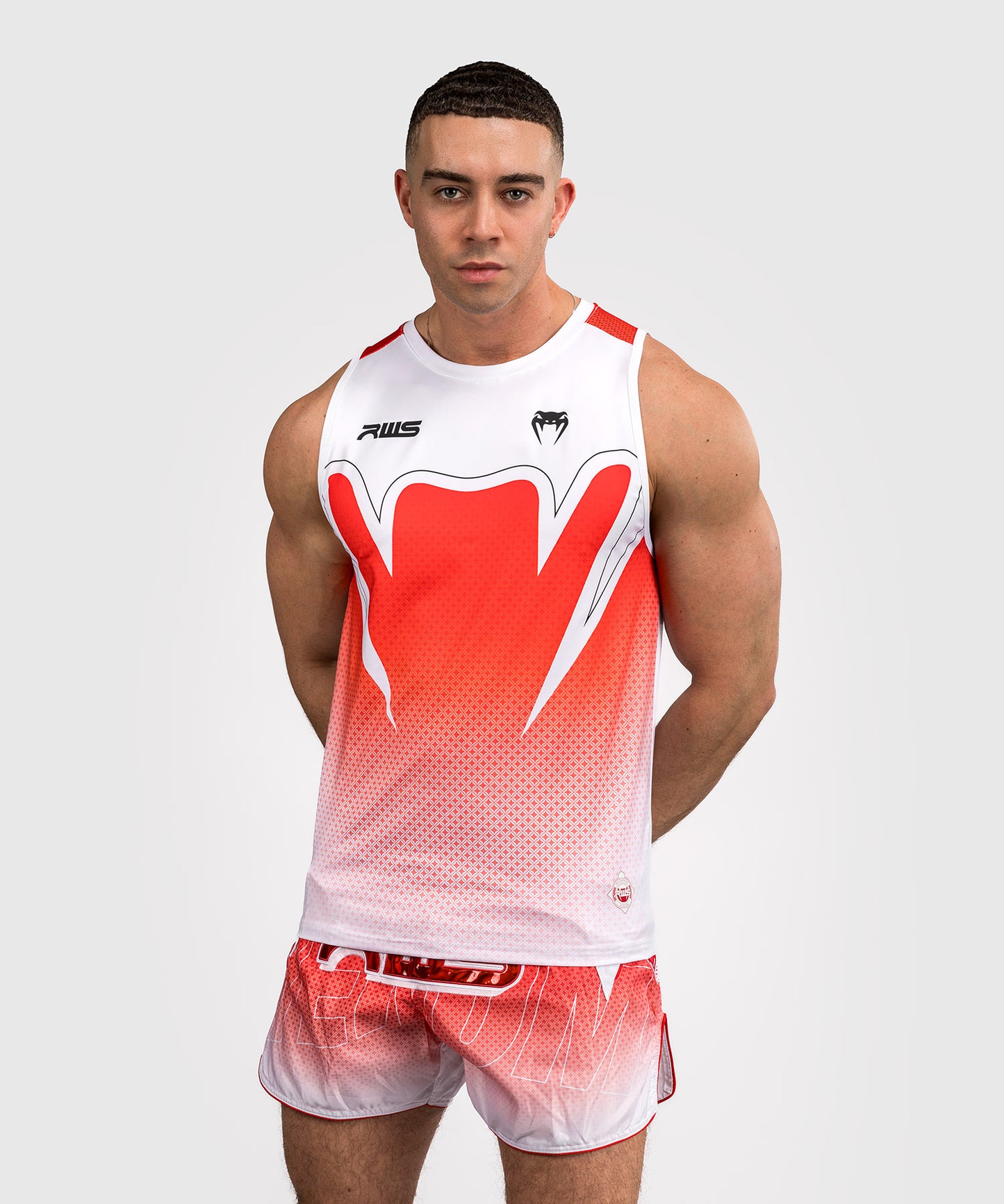 Venum x RWS 2.0 Camiseta Técnica Sin Mangas para Hombre – Blanco/Rojo