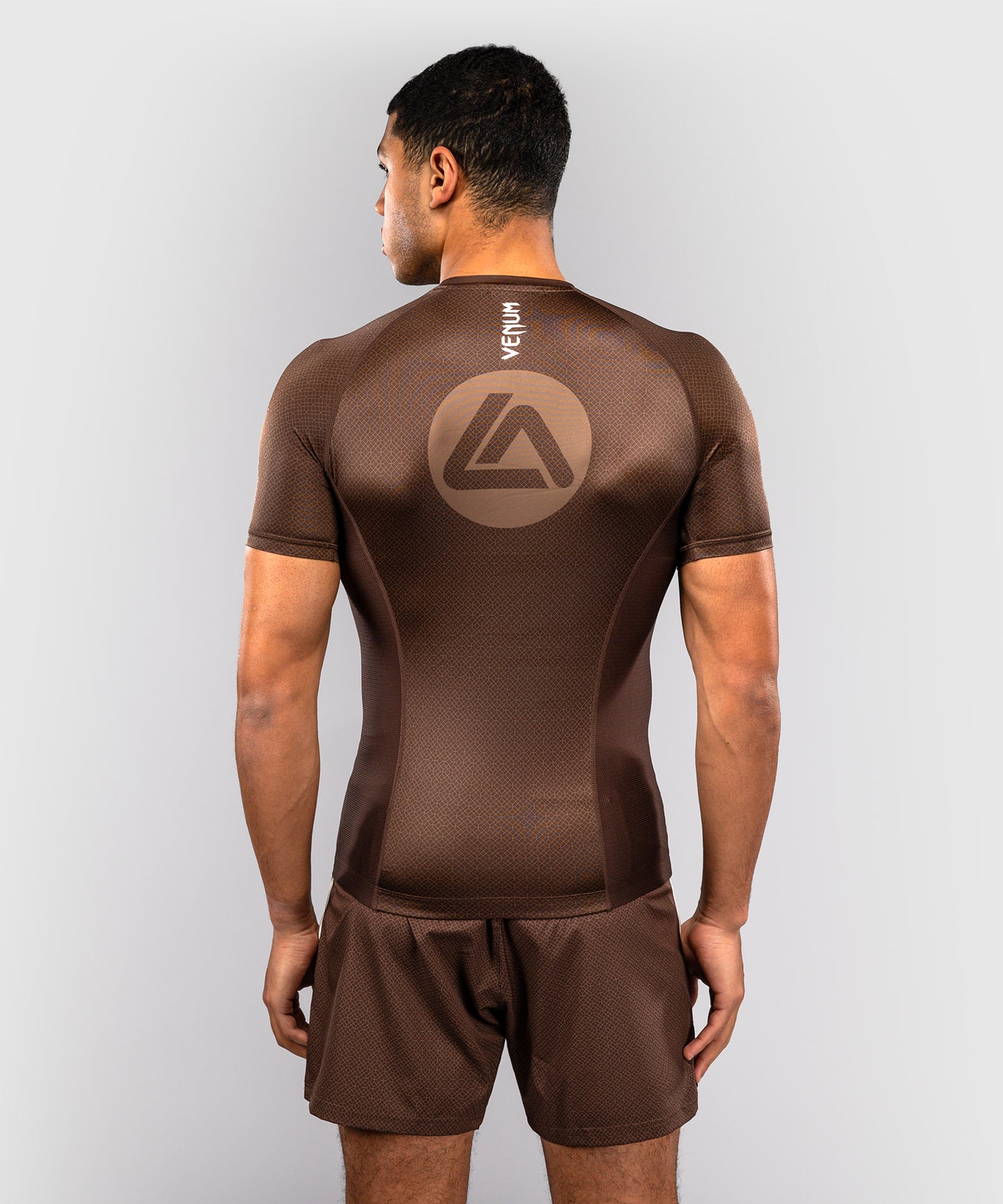 Venum x Roger Gracie Academy Kurzarm Rashguard - Dunkelbraun