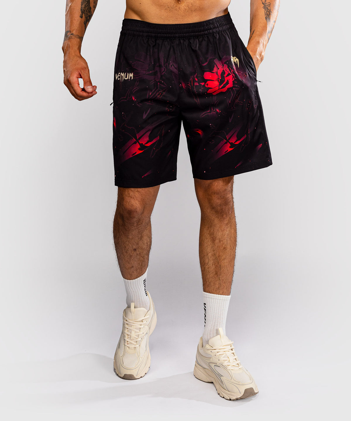 Jujutsu Kaisen x Venum Itadori Short de Entrenamiento – Negro/Rojo