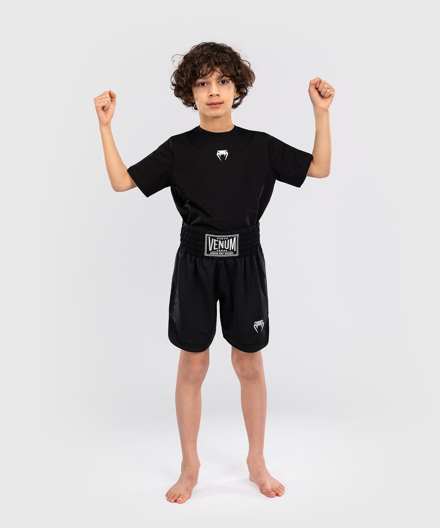 Venum Classic Short de boxeo para niños - Negro