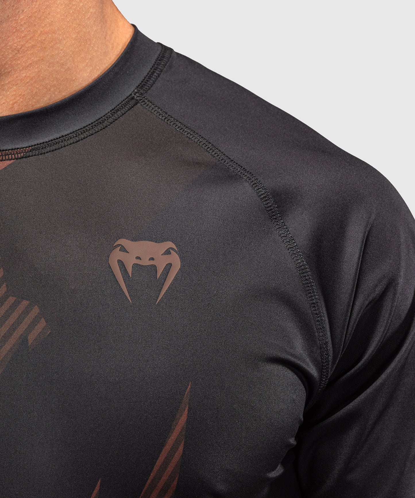 Venum No-Gi 6.0 Dry Tech T-Shirt - Black/Brown