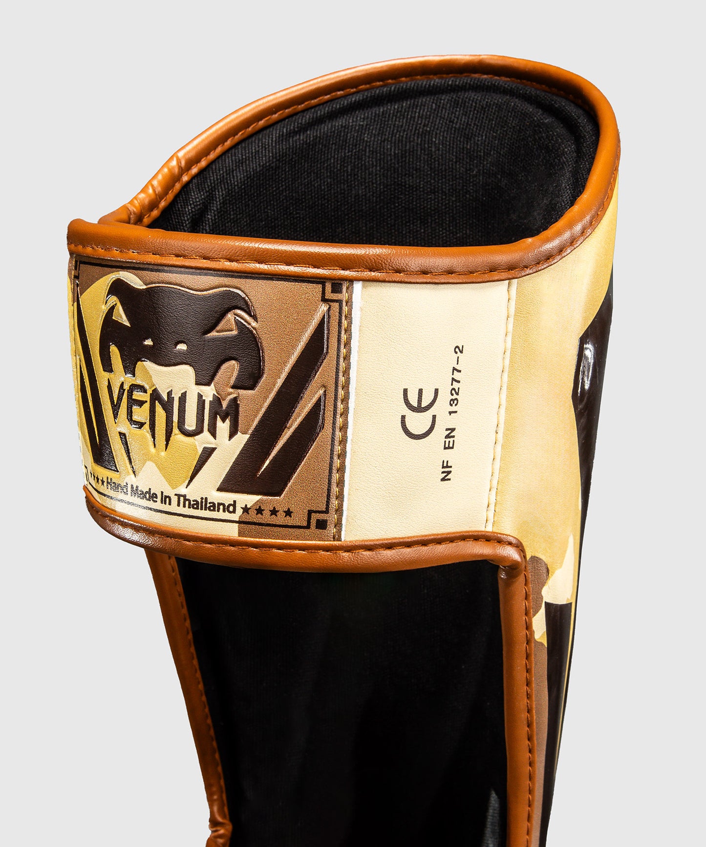 Venum Elite Camo Shin Guards - Light Beige/Brown
