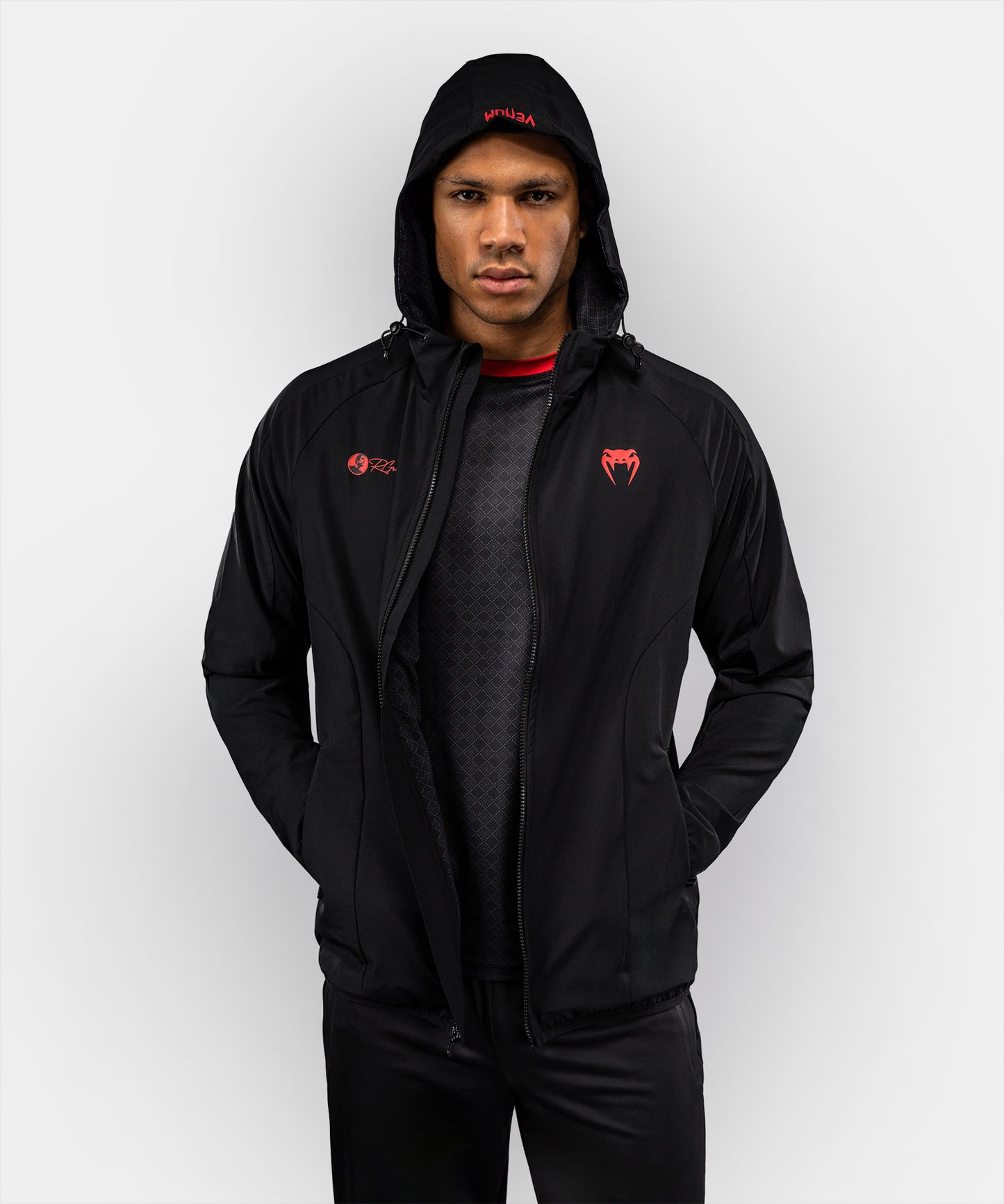 Venum x Roger Gracie Signature Jacke mit Reißverschluss - Schwarz/Rot