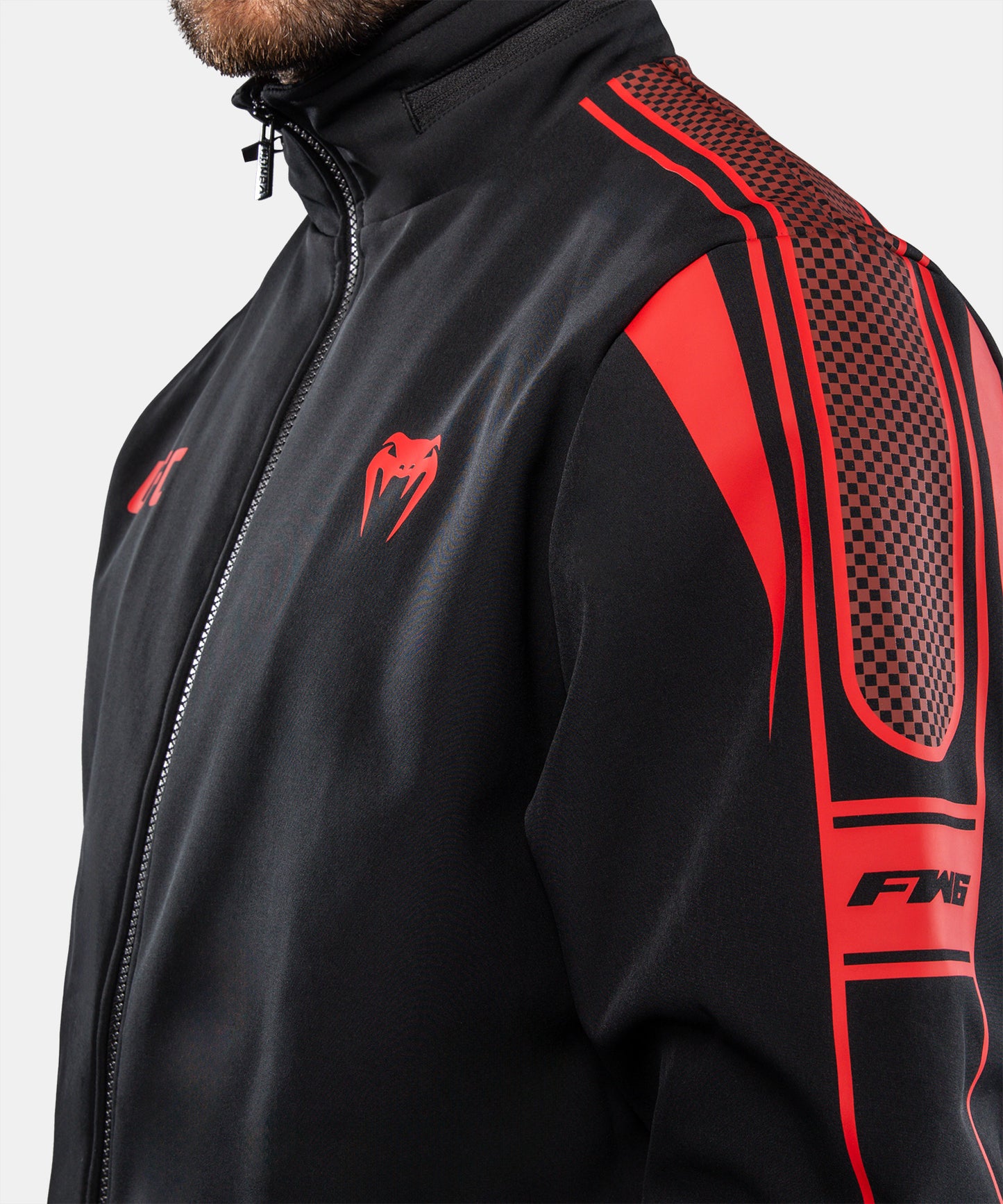 Venum UFC Unity by Venum Authentic Fight Week Herren-Kapuzenjacke mit Reißverschluss - Schwarz