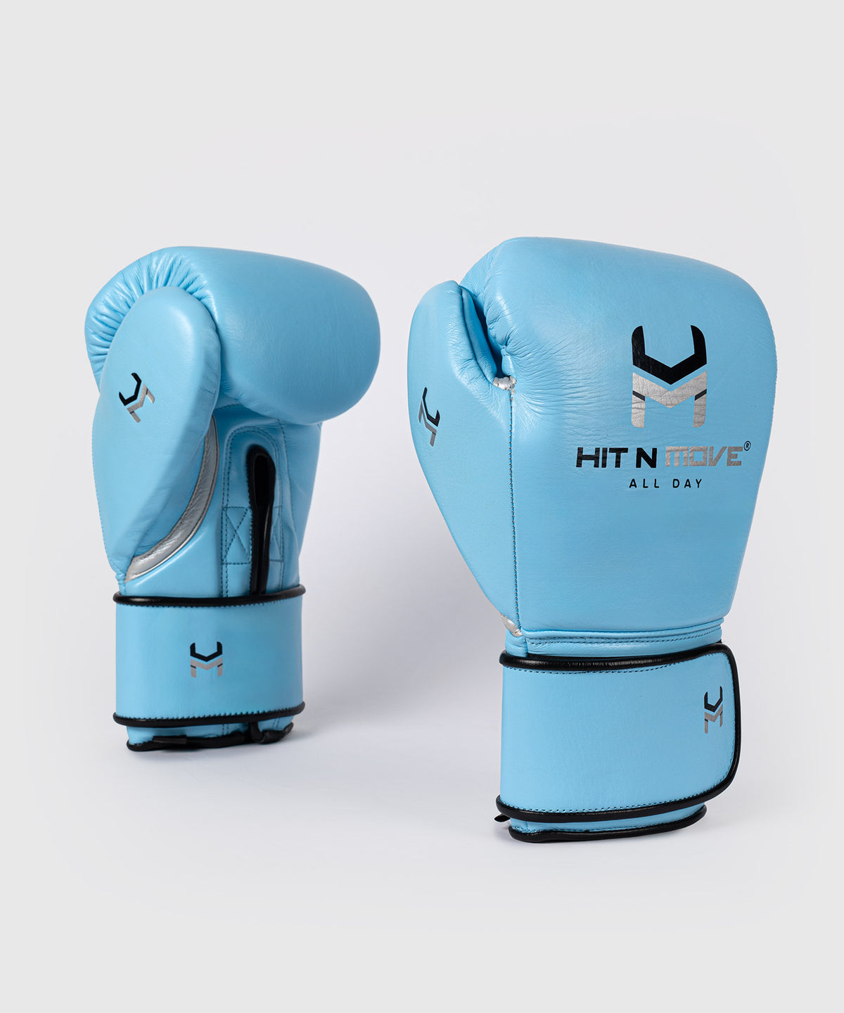 Hit N Move All Day® Pro Guantoni da Boxe - Celeste