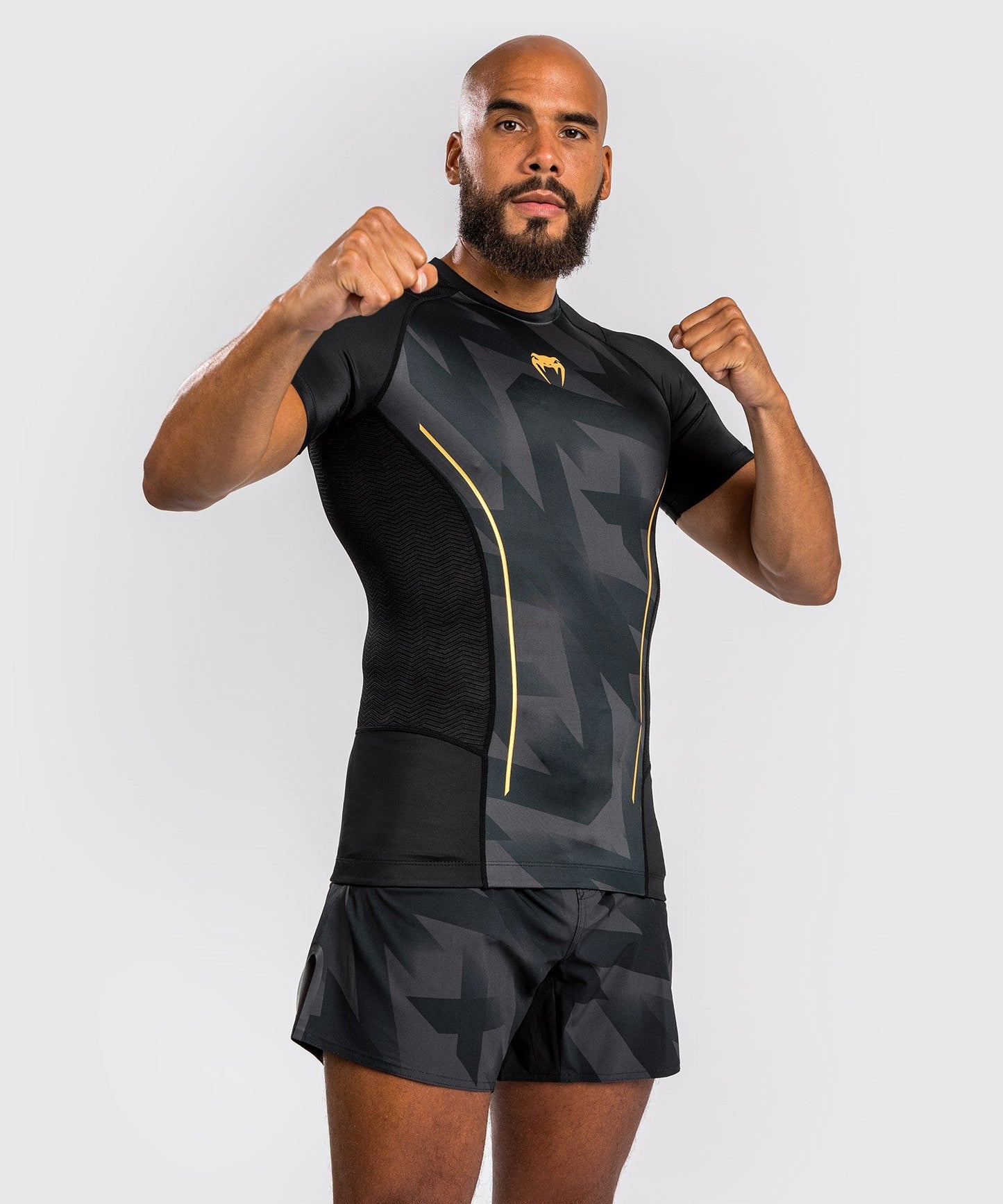 Rashguard Venum Razor - Short Sleeve - Black/Gold