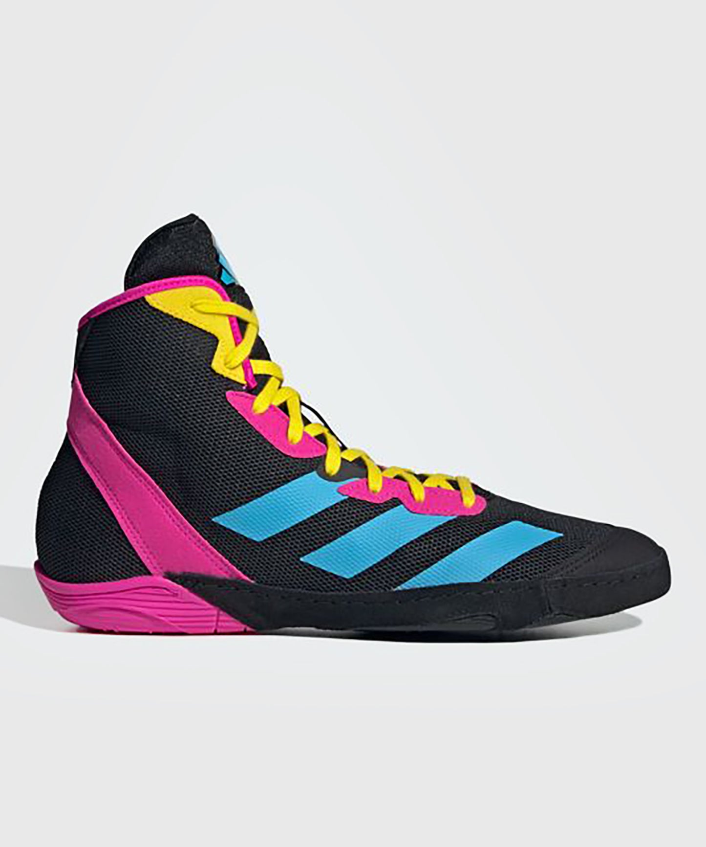 Adidas Adizero Wrestling Shoes - Black/Blue/Pink