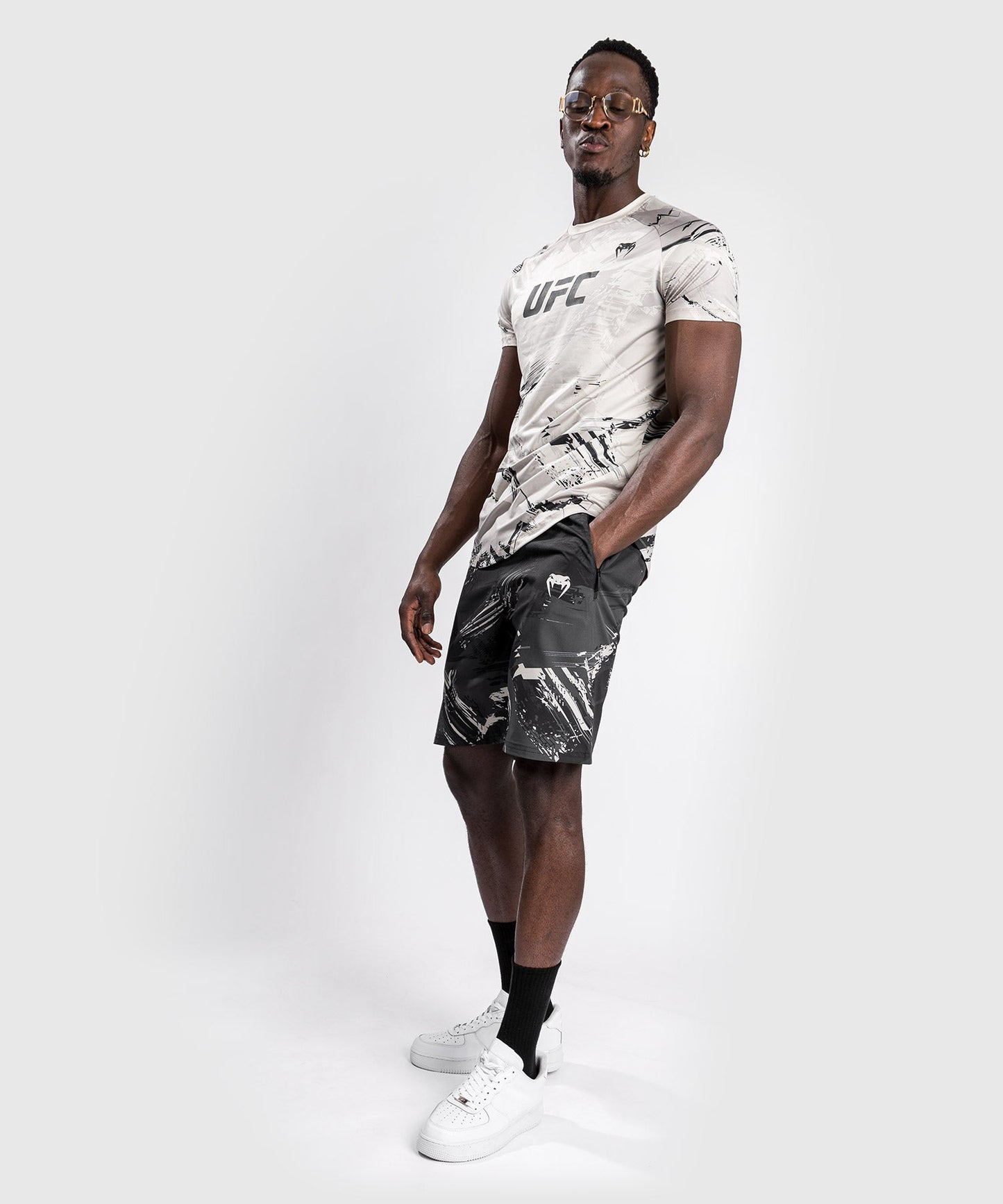 Venum Authentic Fight Week 2.0 UFC Training Shorts - Black/Sand