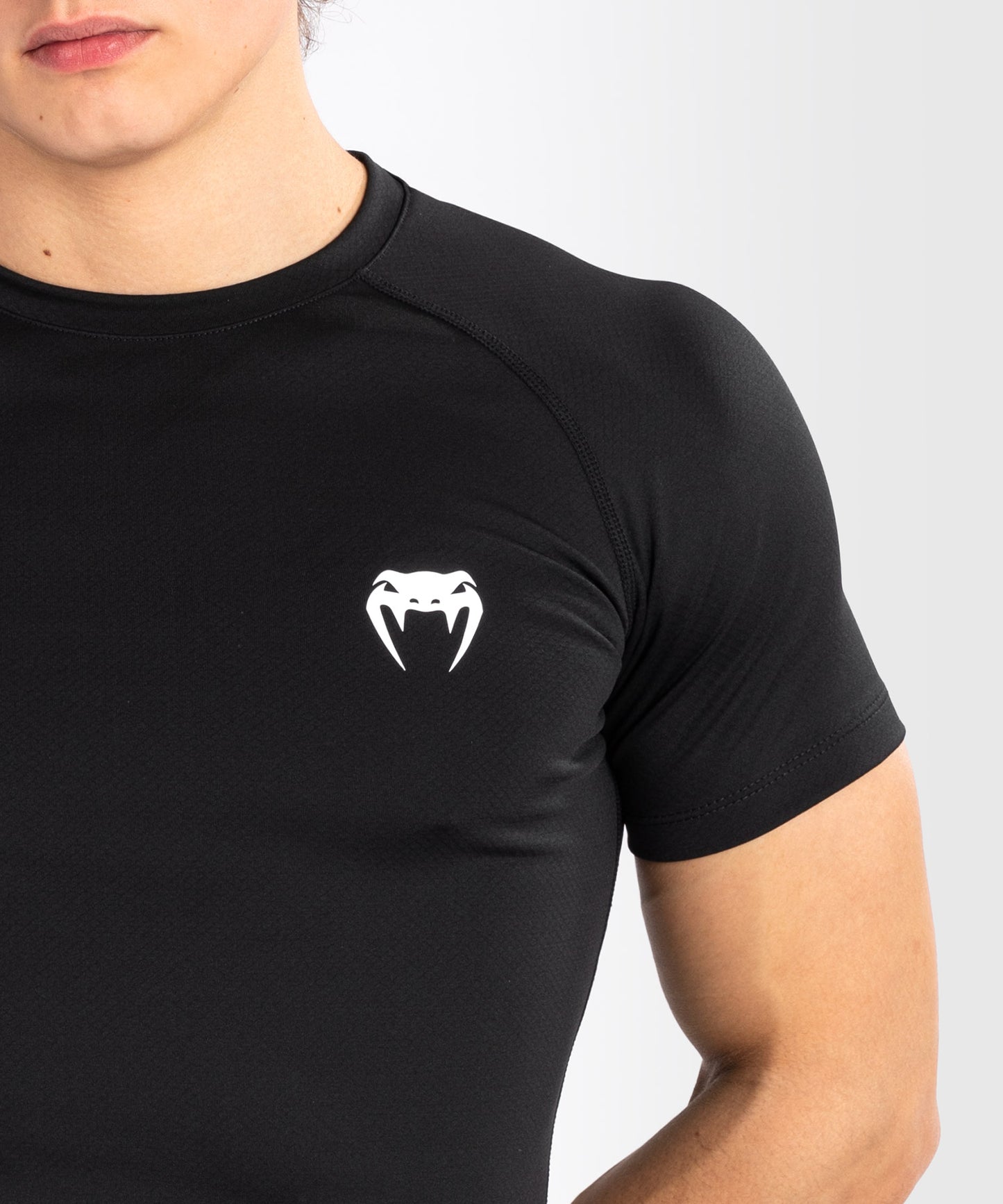 Rashguard à manches courtes pour hommes Venum Contender - Noir/Blanc