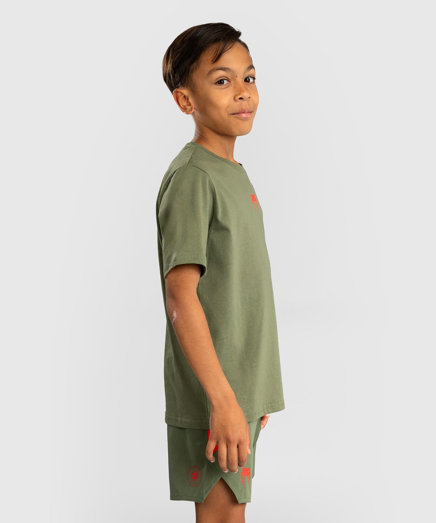 T-shirt pour Enfants Venum Contender - Vert militaire/Orange