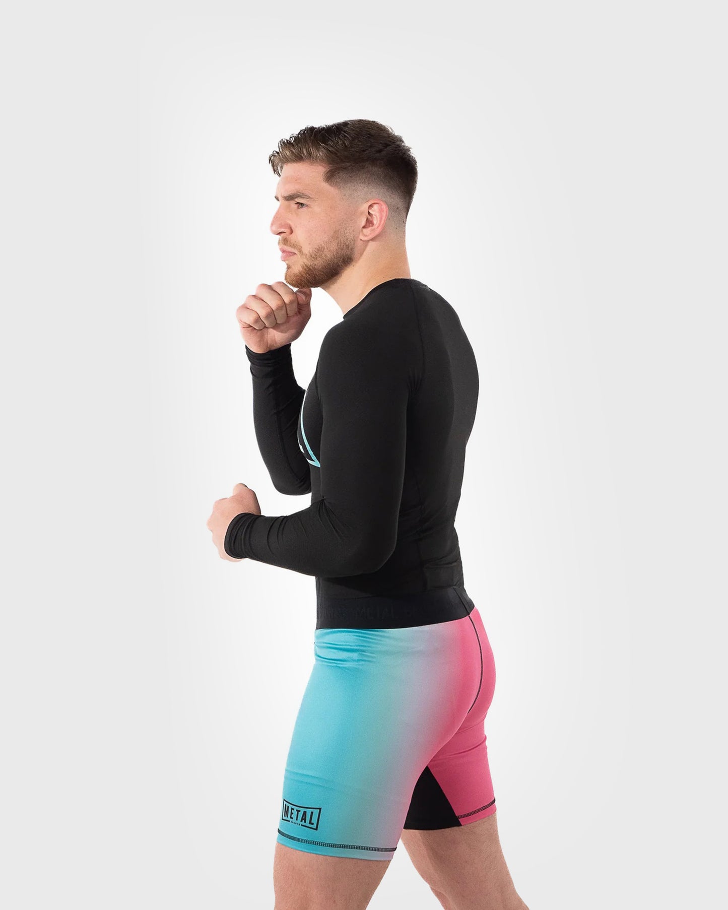 Metal Boxe Miami Kompressionsshorts - Rosa/Blau