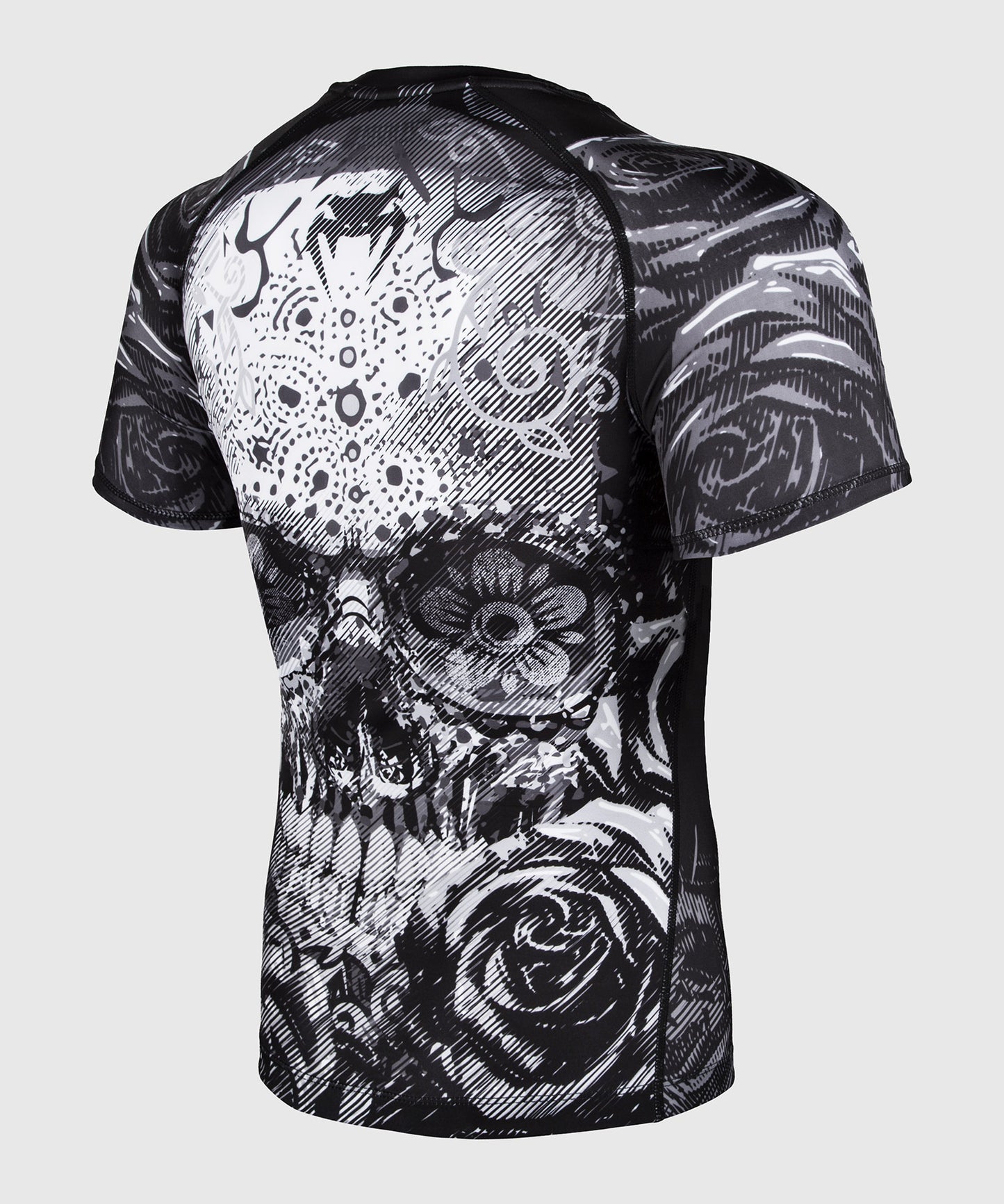 Venum Santa Muerte 3.0 Rashguard - Short Sleeves - Black/White