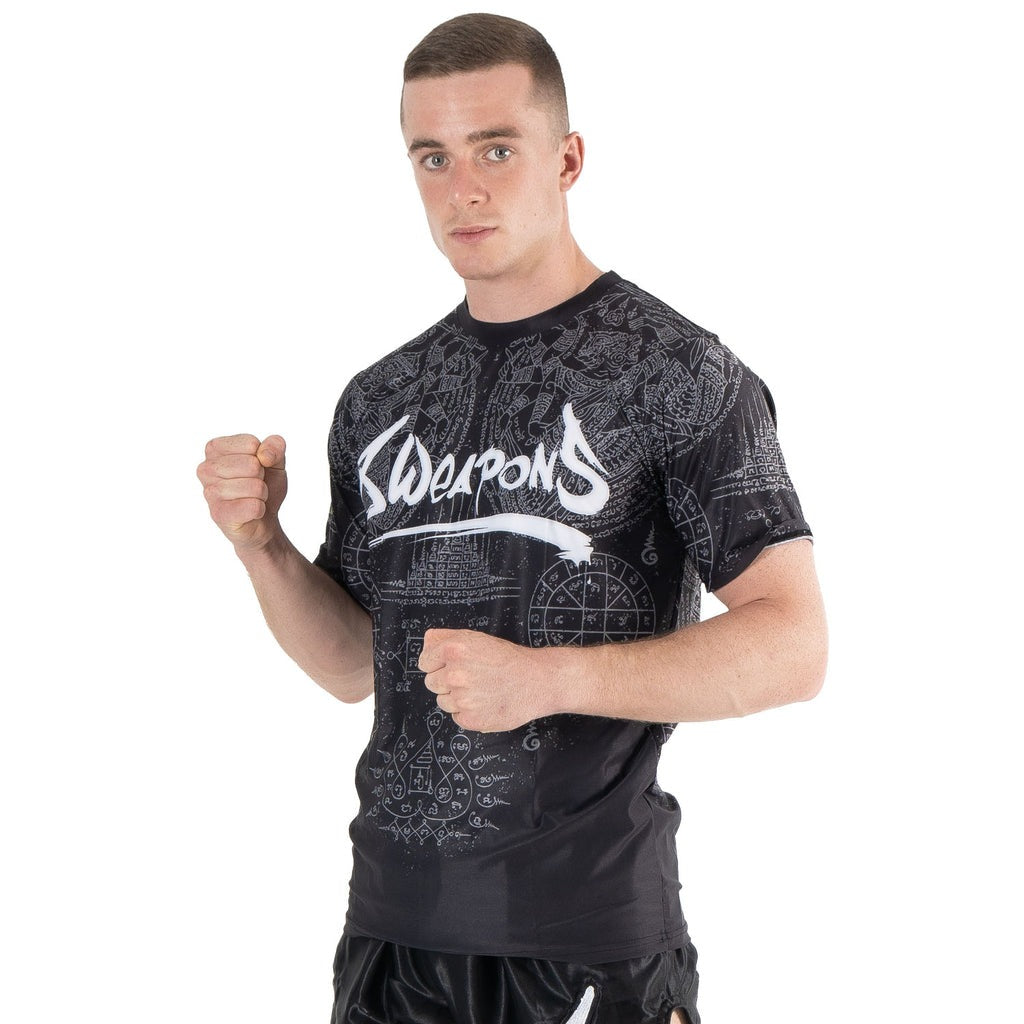 T-shirt 8 Weapons Functional Hanuman Yant - Noir/Gris