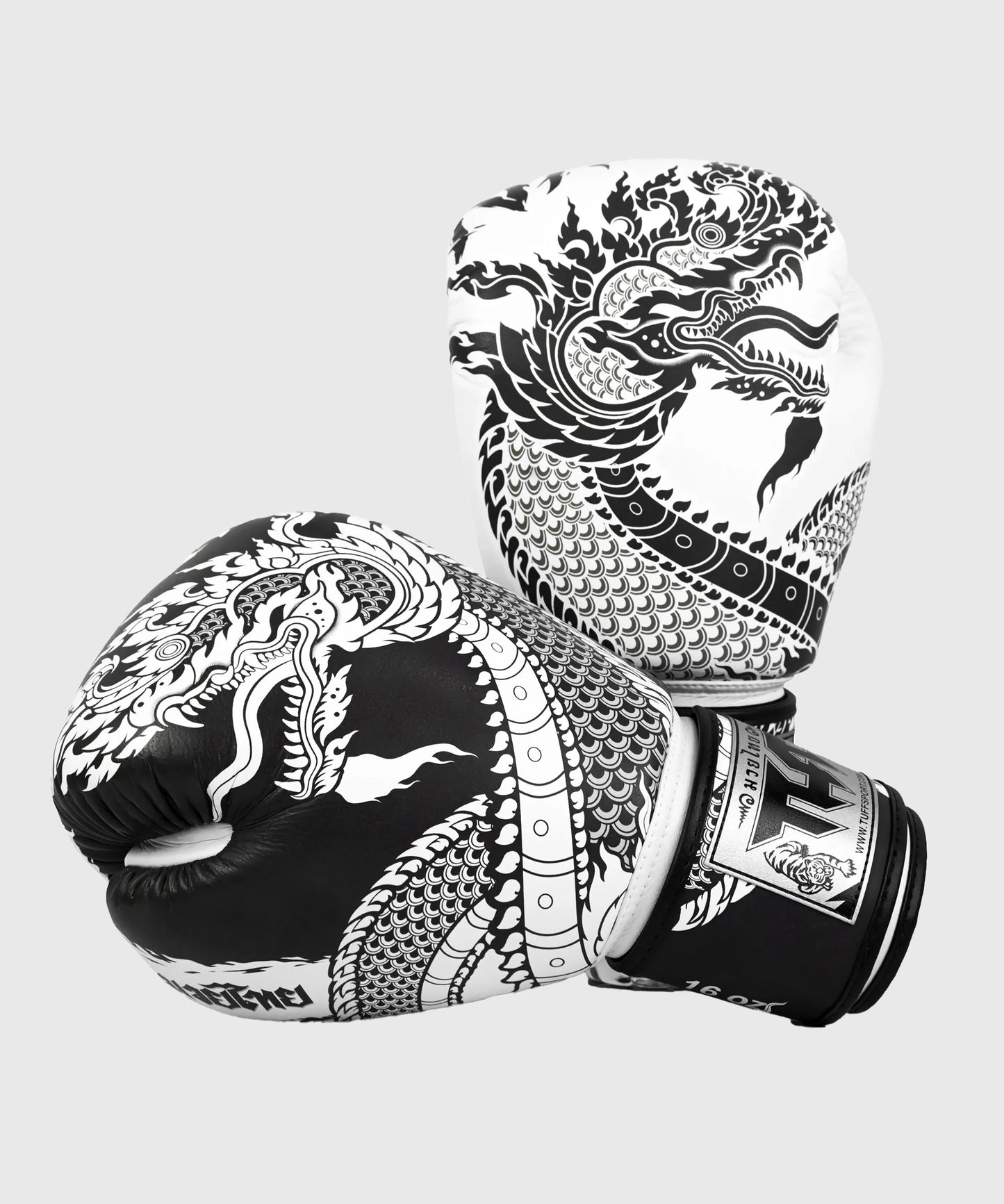 Tuff Naga Guantes de Boxeo - Blanco/Negro