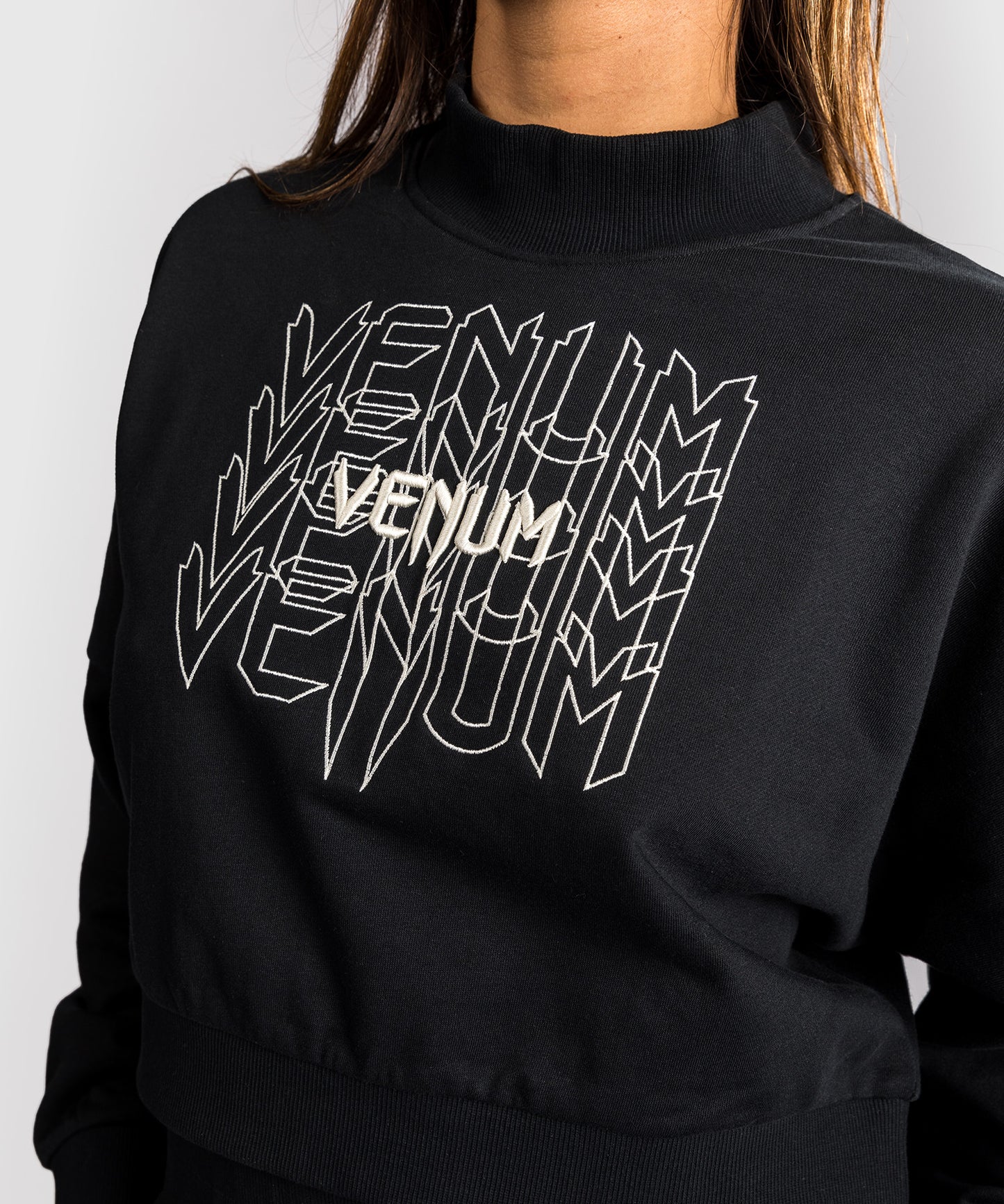 Venum Pulse Felpa Cropped da Donna - Nero/Bianco