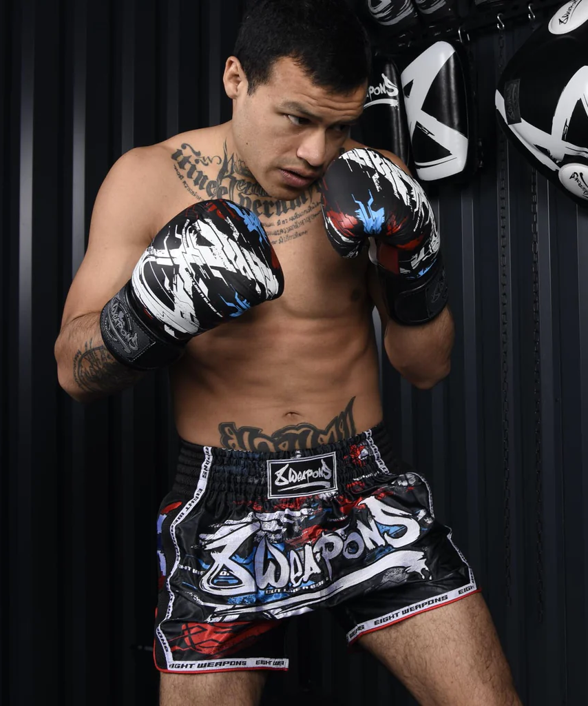 Short de Muay Thai 8 Weapons Cut Like A Blade 2.0 - Noir