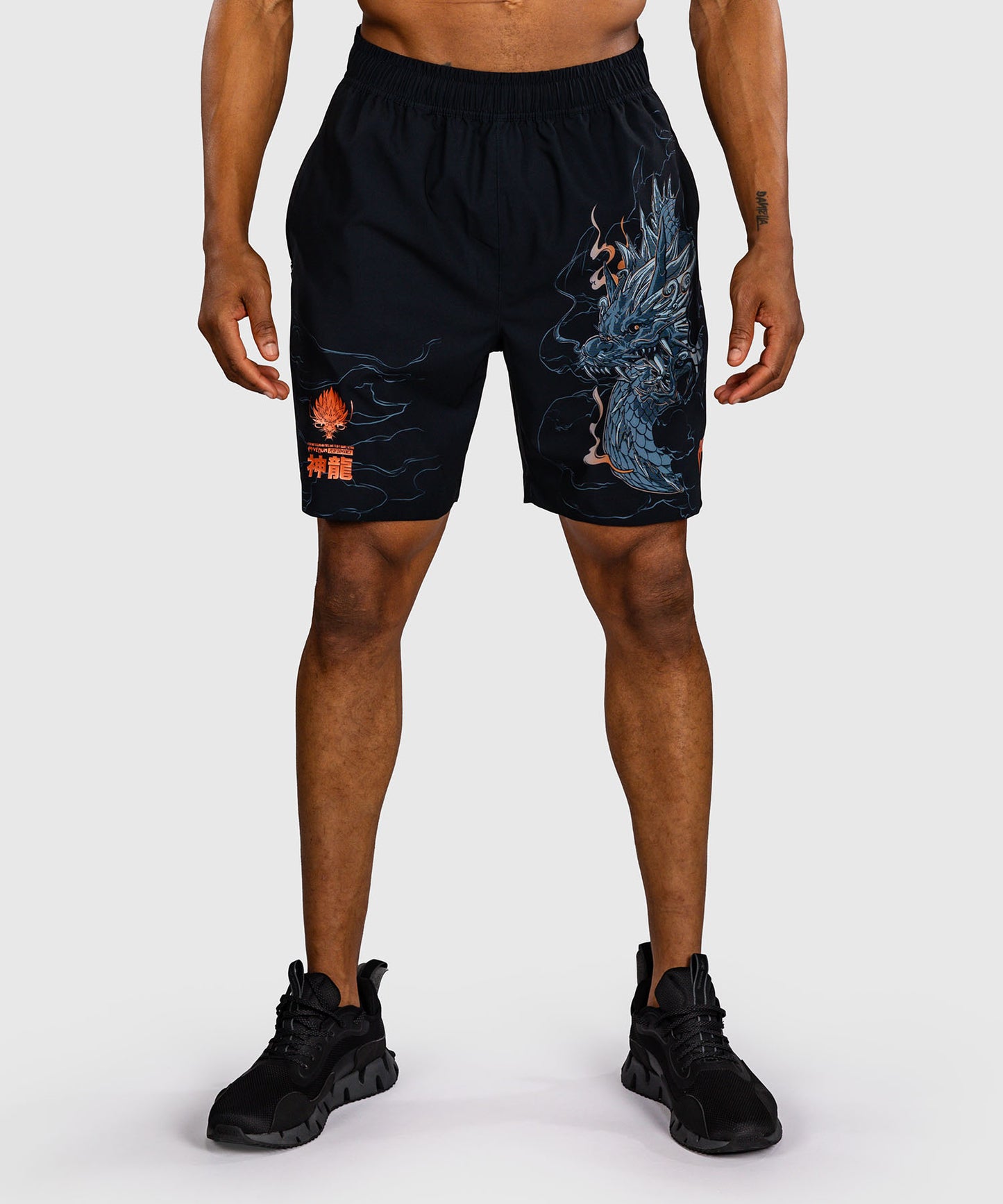 Venum Thunder Dragon Trainingsshorts – Schwarz/Grau/Kupfer