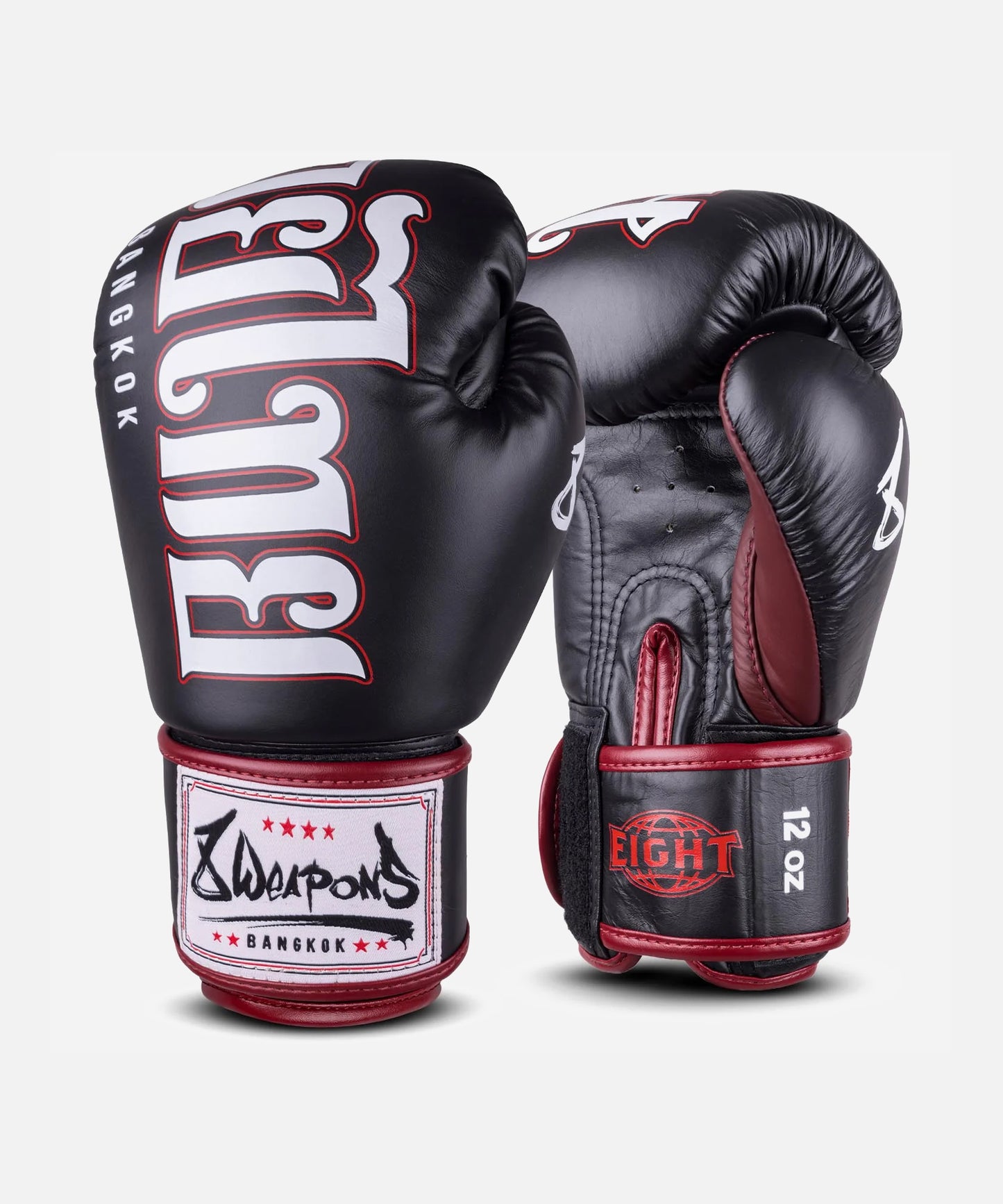 8 Weapons Bangkok Guantes de Boxeo - Negro/Blanco