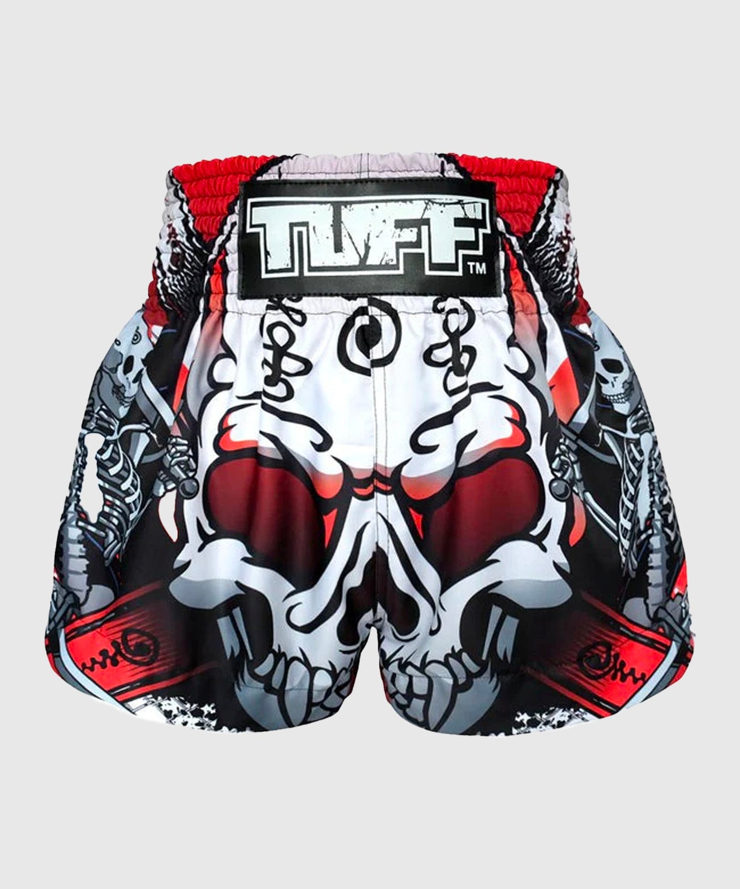Tuff Devil Skull Muay Thai Shorts - White