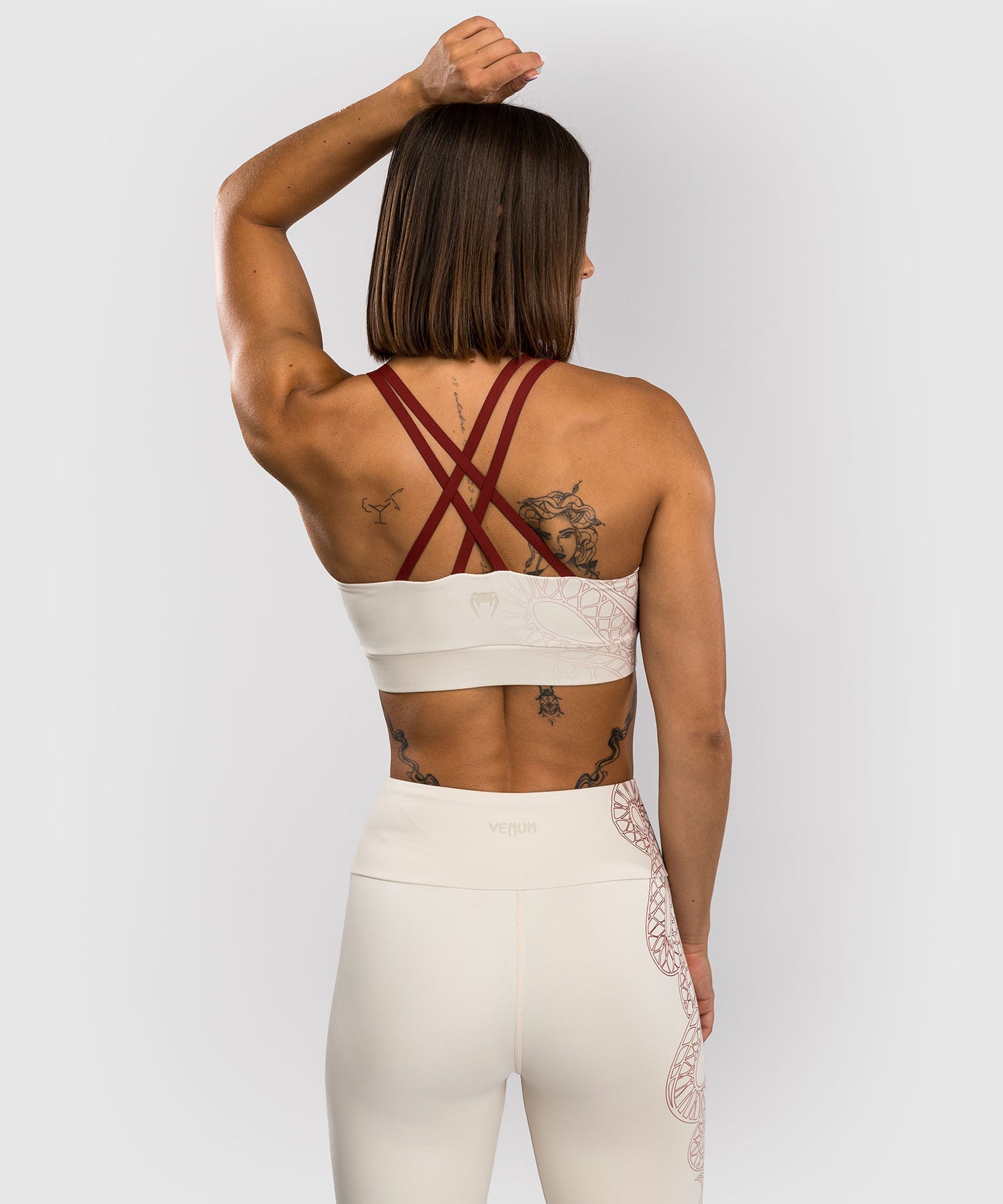 Venum Serpenti Women’s Sports Bra - Ivory/Burgundy