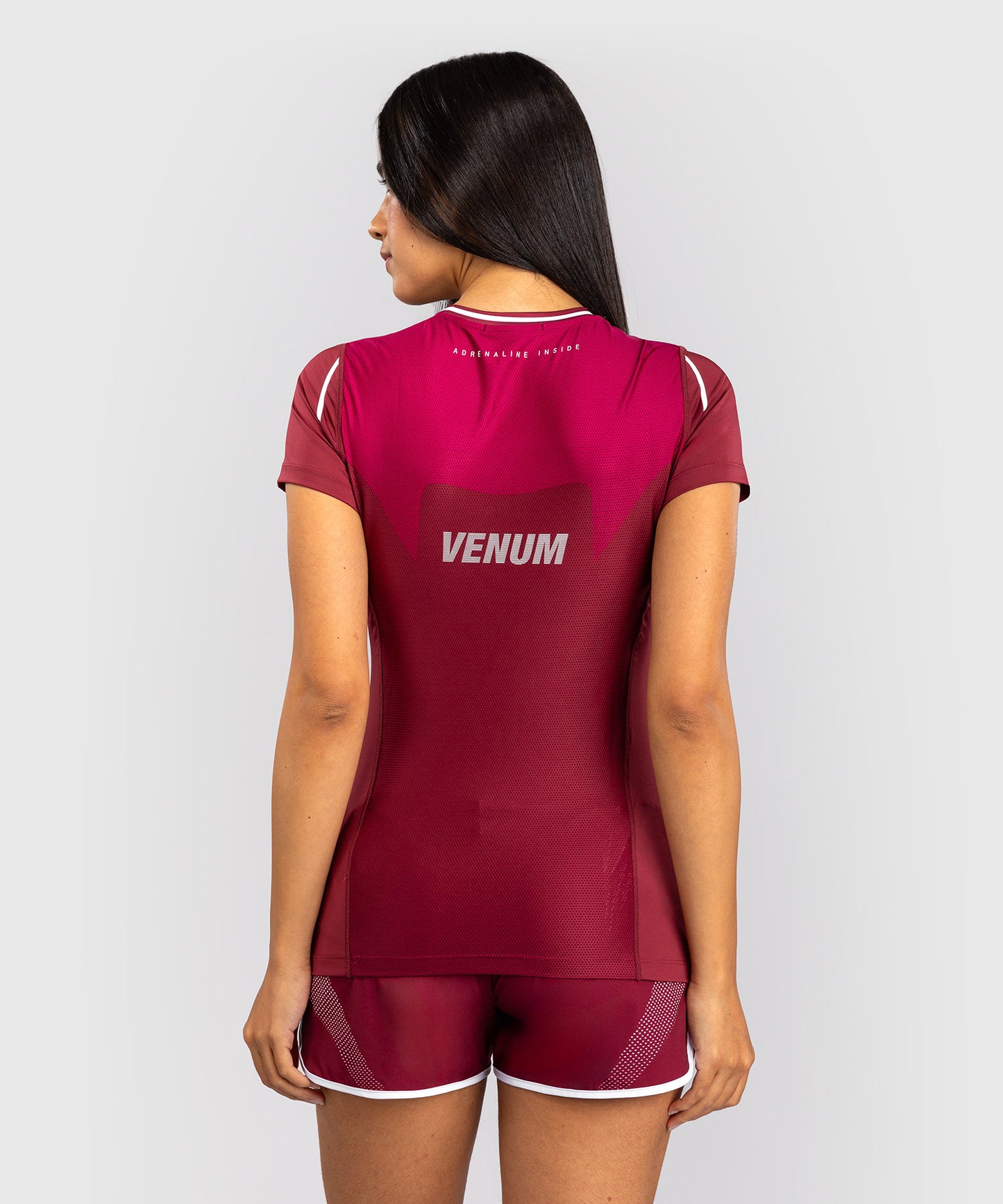 Venum Adrenaline Women's Dry-Tech T-Shirt - Burgundy/ Pink