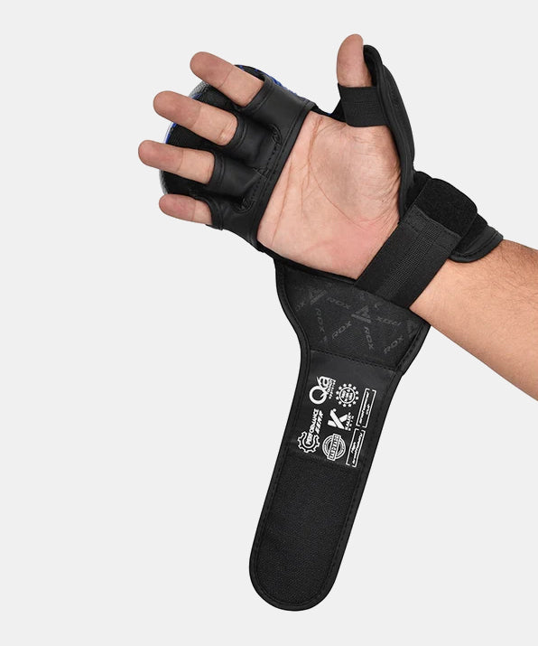 RDX IMMAF-zugelassen MMA-Sparring-Handschuhe - Schwarz/Blau