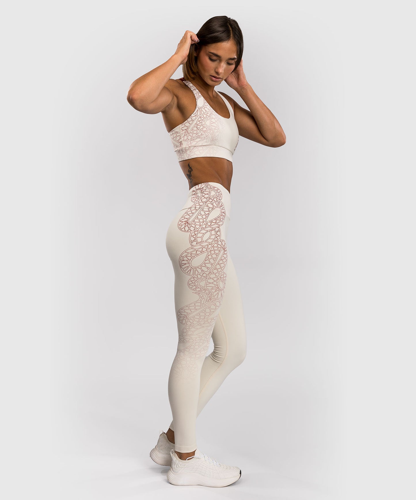 Venum Serpenti Leggings Mujer – Marfil/Burdeos