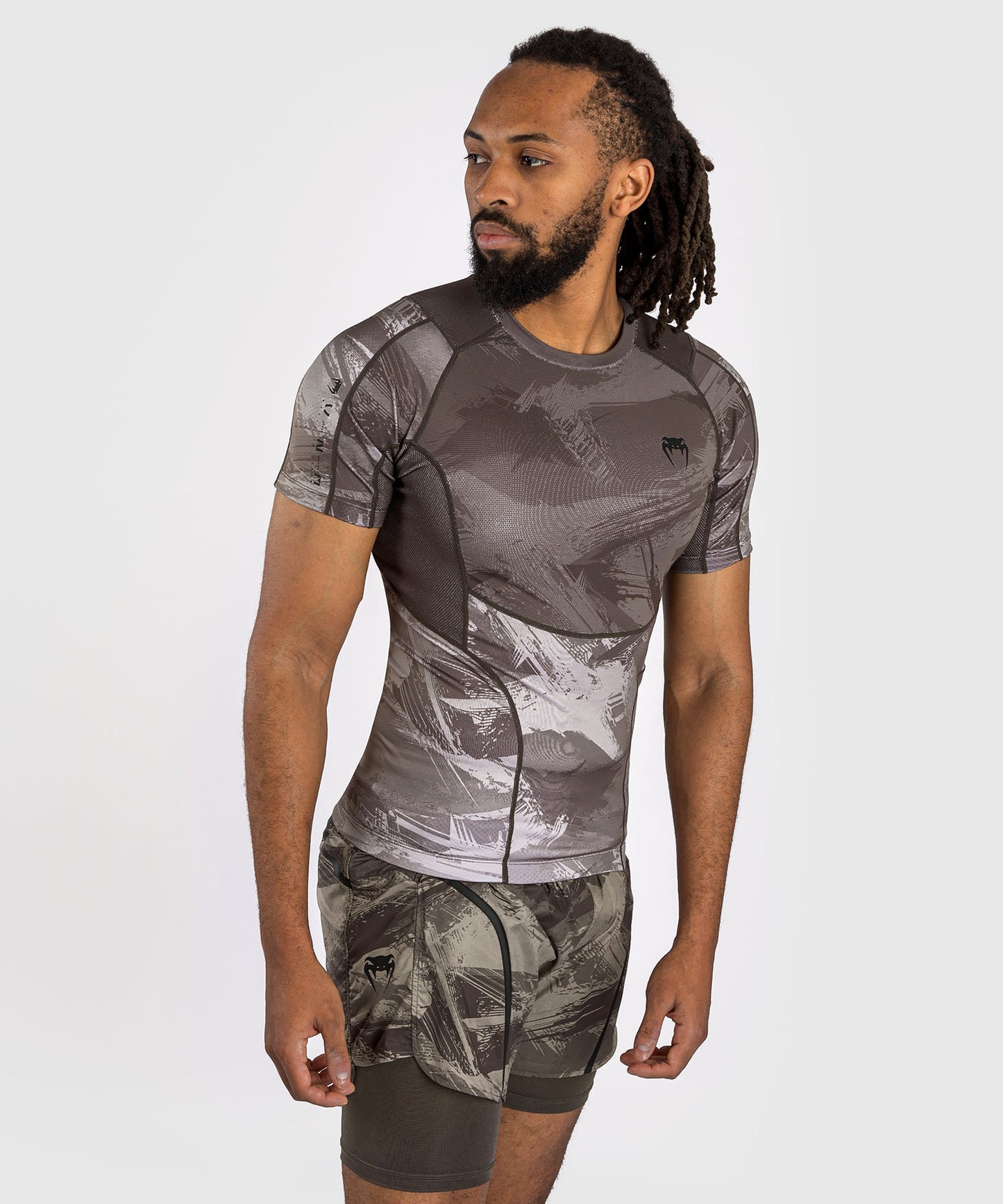 Rashguard à manches courtes Venum Electron 3.0 - Sable