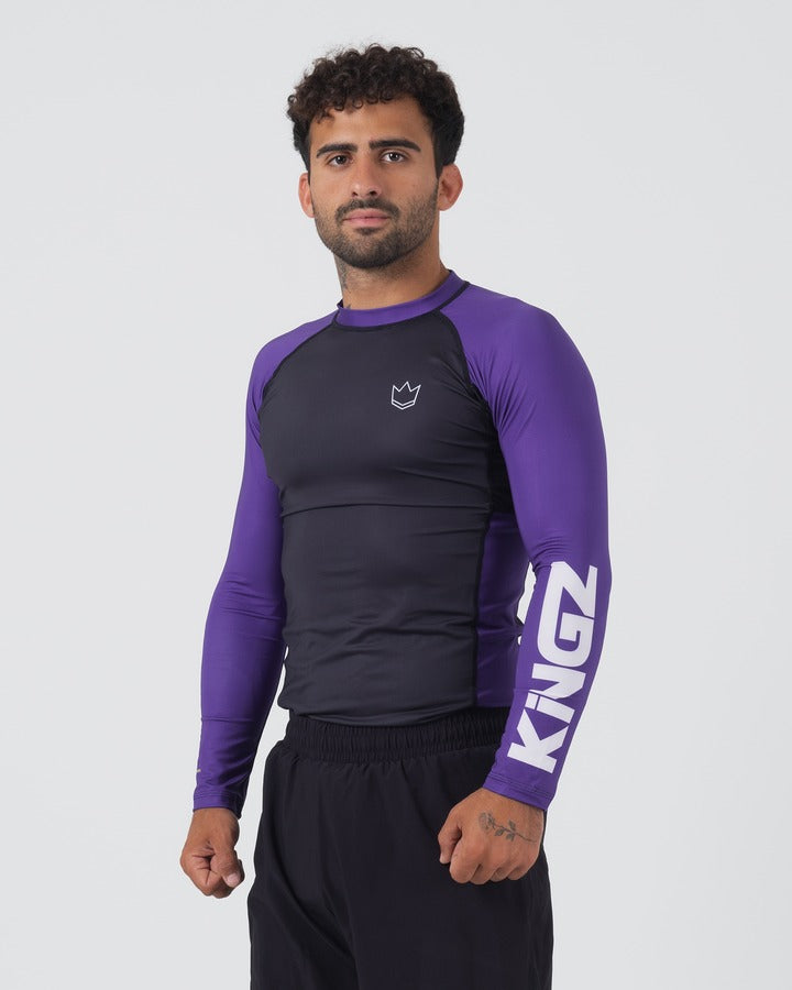Kingz Ranked Performance V2 Langarm-Rashguard - Violett