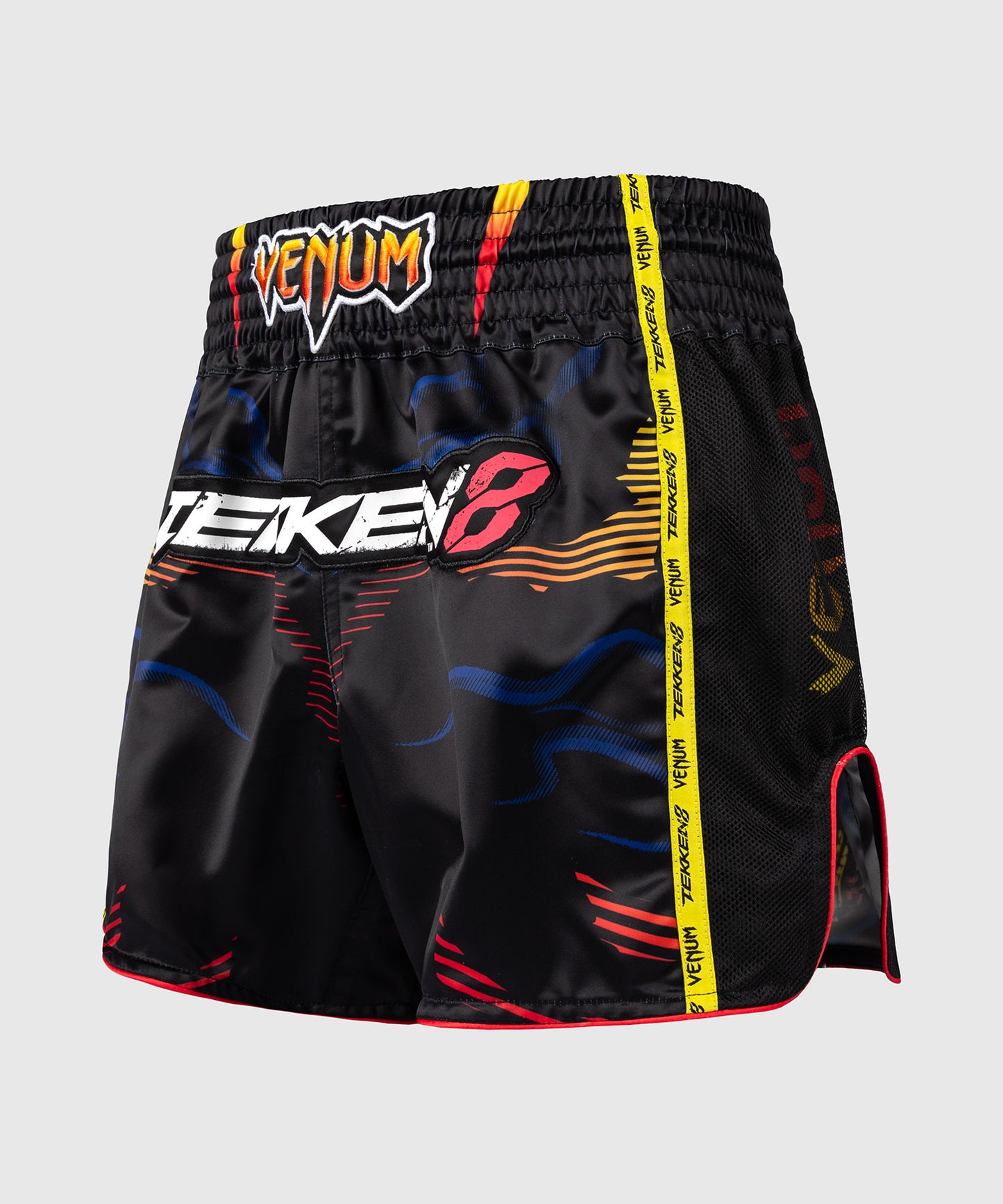 Venum x TEKKEN 8 Muay Thai Shorts - Yoshimitsu - Black/Orange
