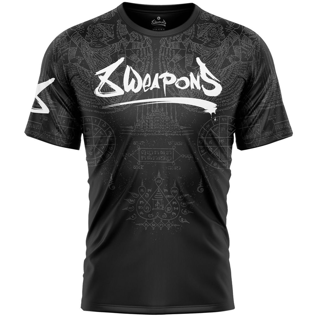 T-shirt 8 Weapons Functional Hanuman Yant - Noir/Gris