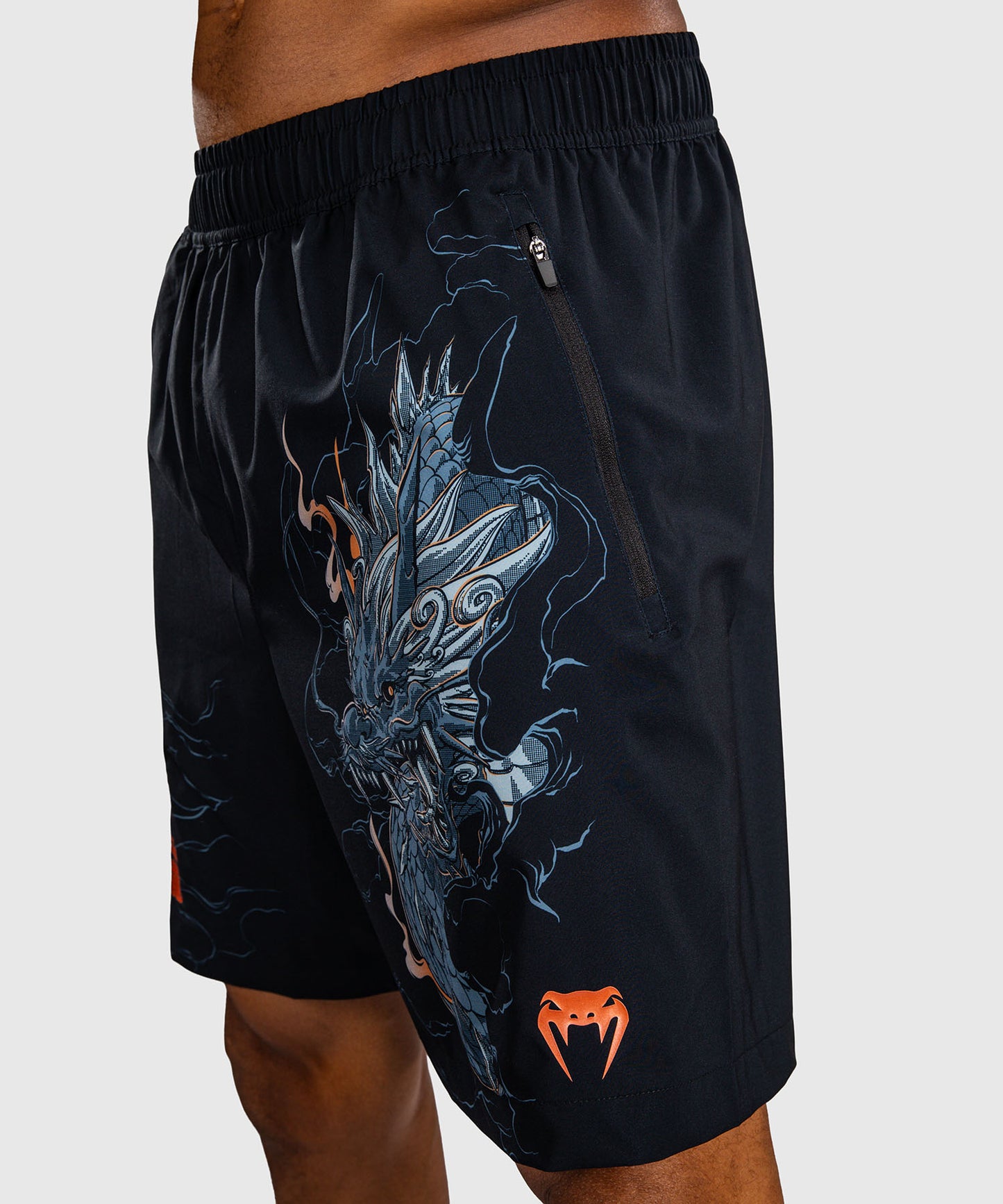 Venum Thunder Dragon Trainingsshorts – Schwarz/Grau/Kupfer