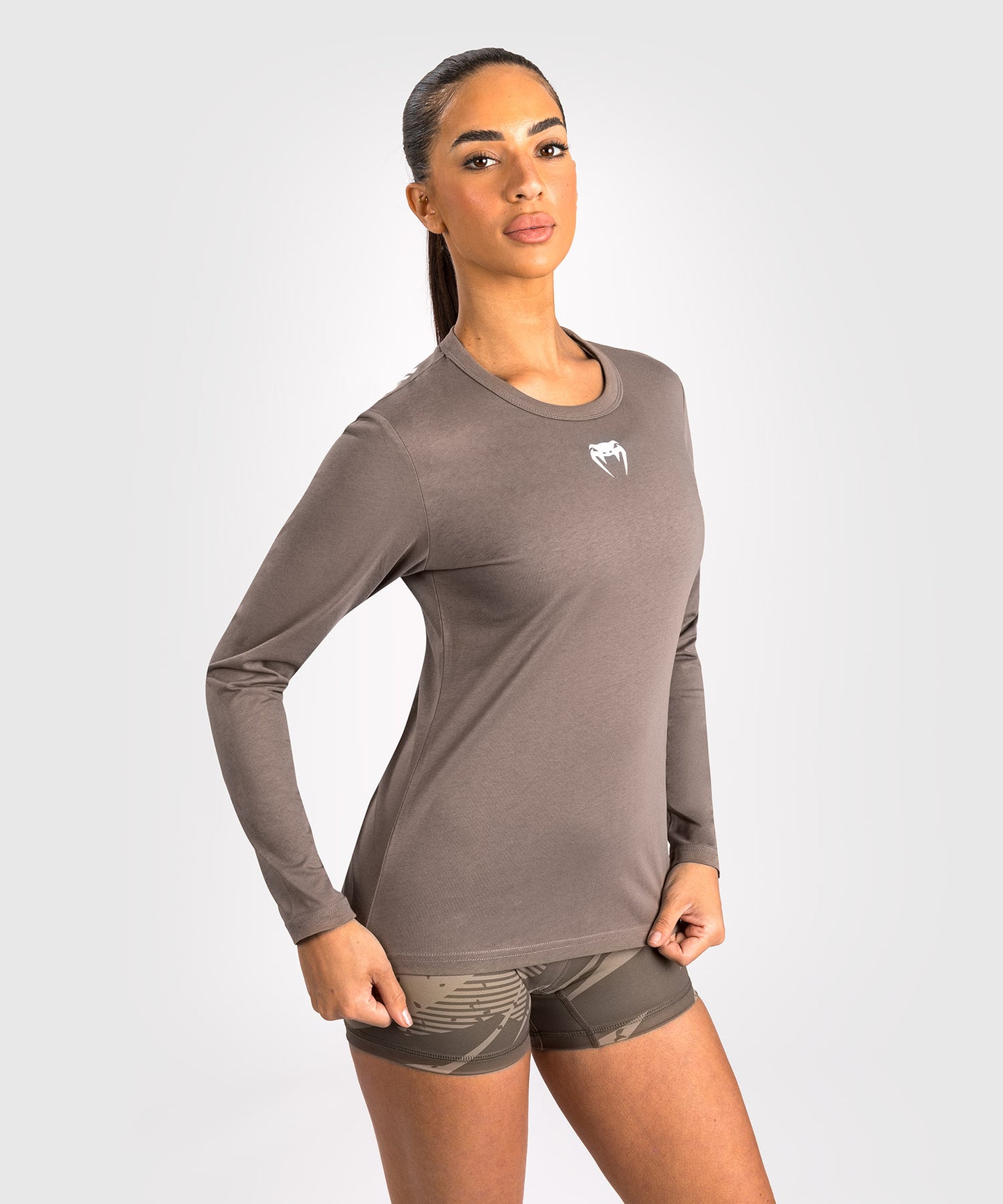 T-Shirt en Coton À Manches Longues pour Femmes UFC Adrenaline by Venum Fight Week - Bronze