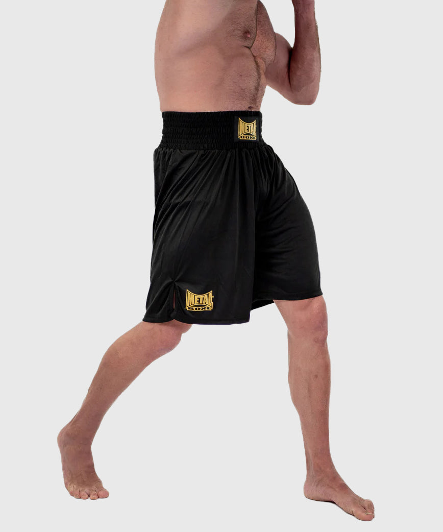 Metal Boxe Water Boxing Gloves Fight Shorts - Black/Gold