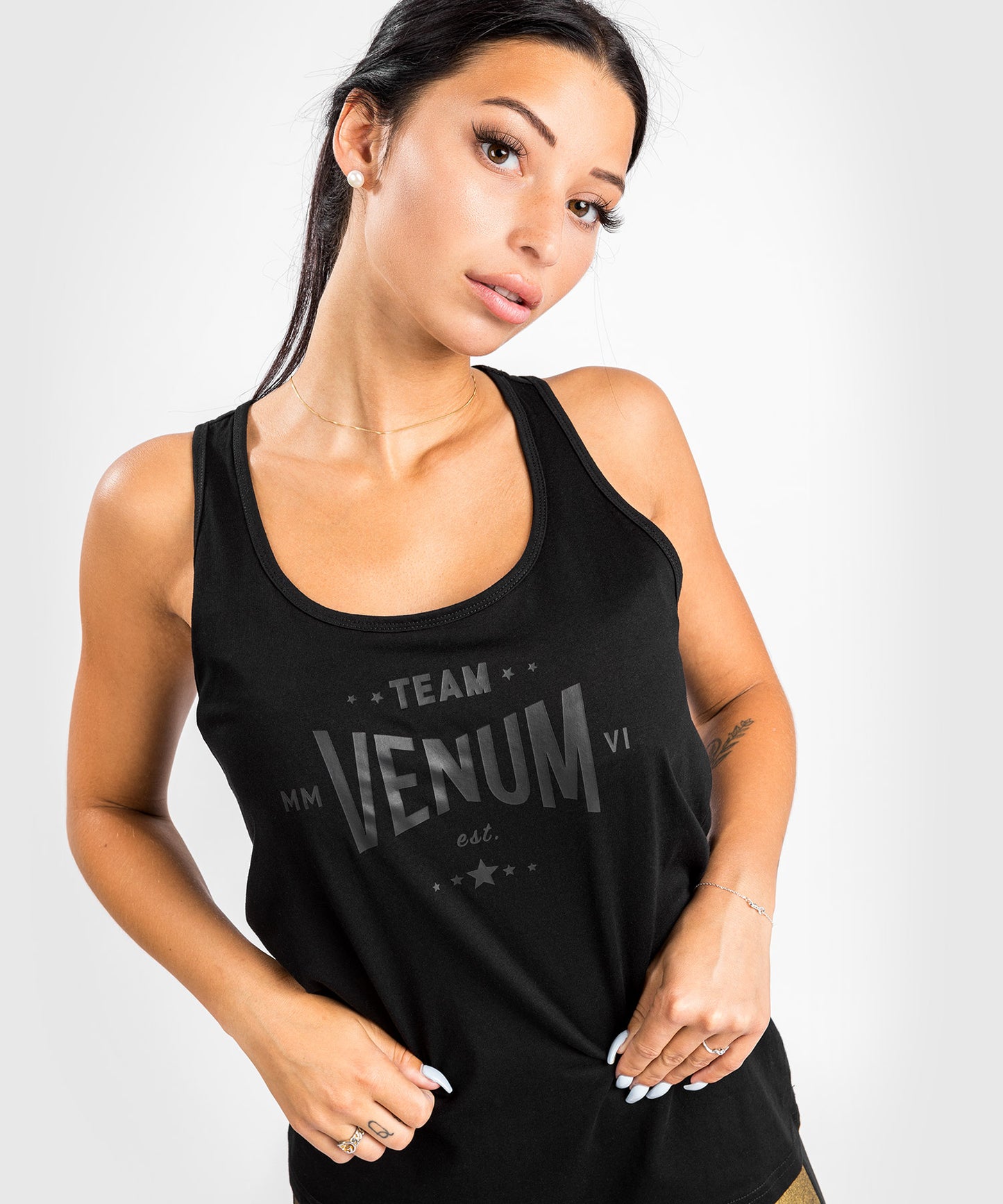 Débardeur Venum Team 2.0 - Pour Femmes - Noir/Noir