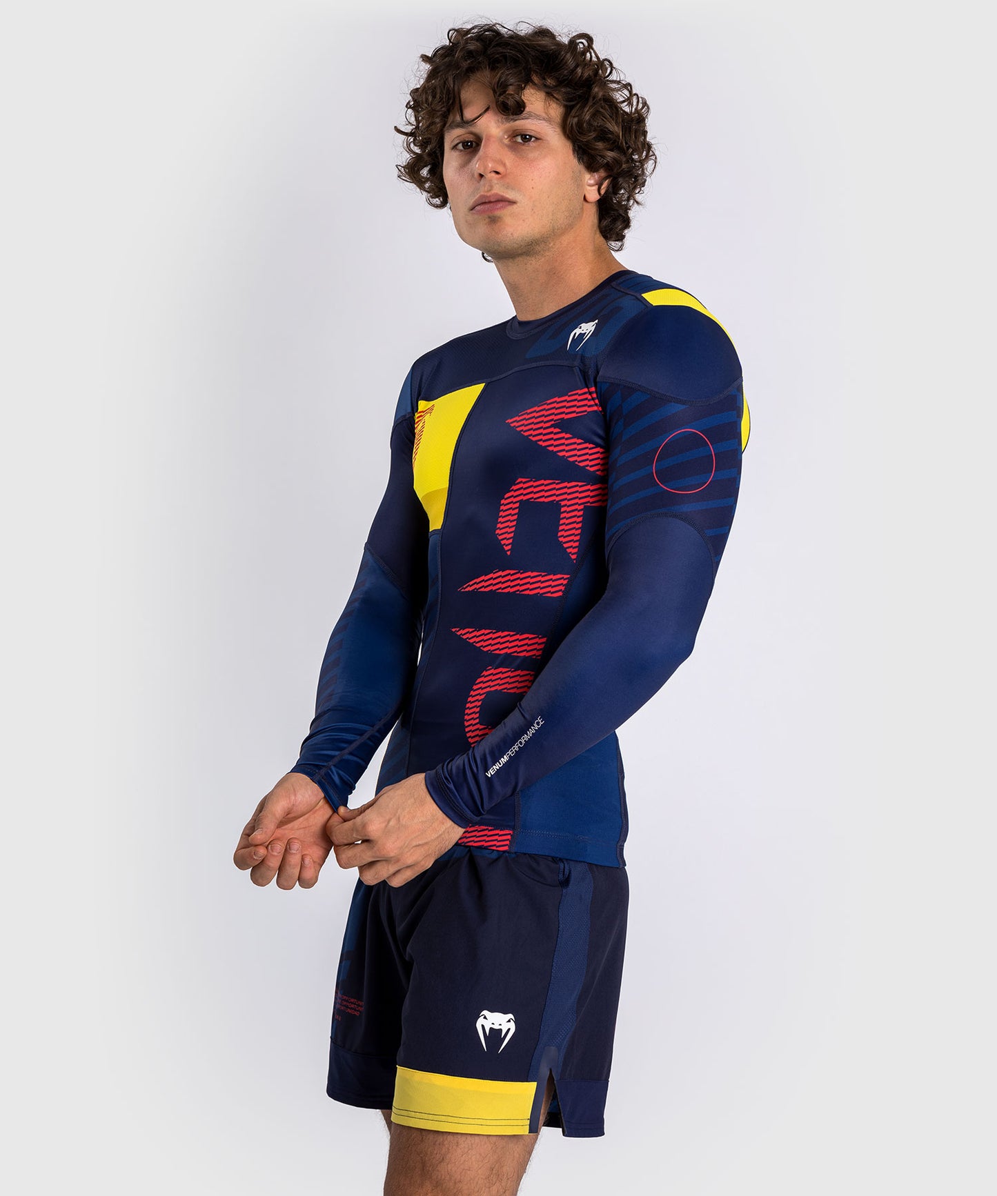 T-shirt Compression à Manches Longues Venum Sport 05 - Bleu/Jaune