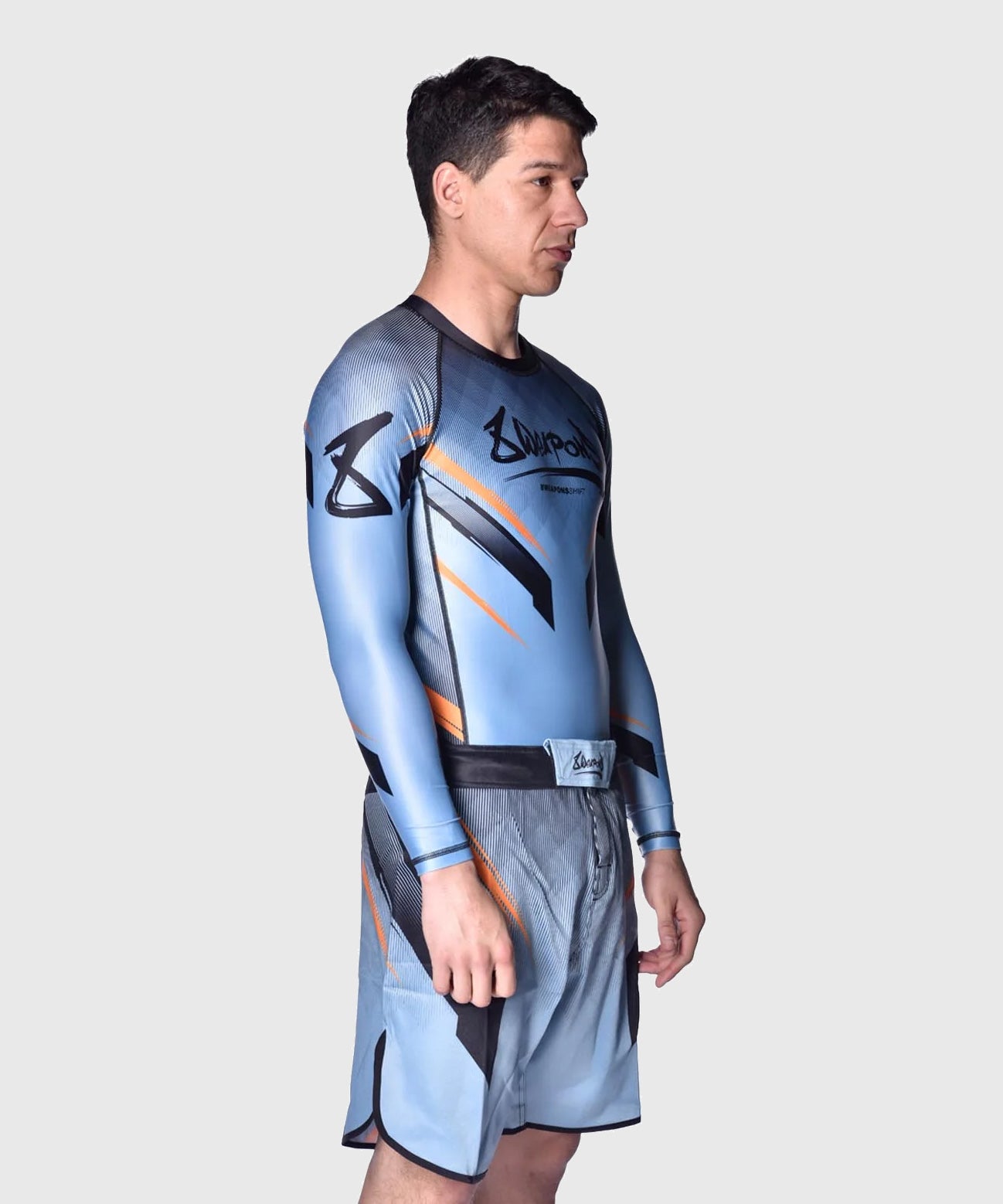 8 Weapons Shift Fight Shorts - Blue/Black/Orange