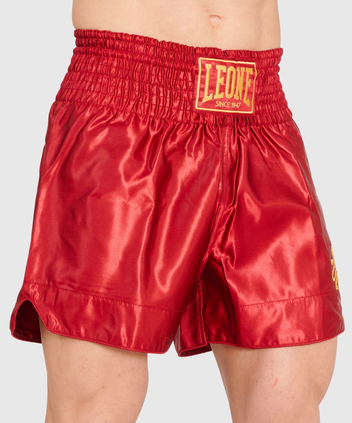 Leone Basic Pantalones de Muay Thai - Rojo