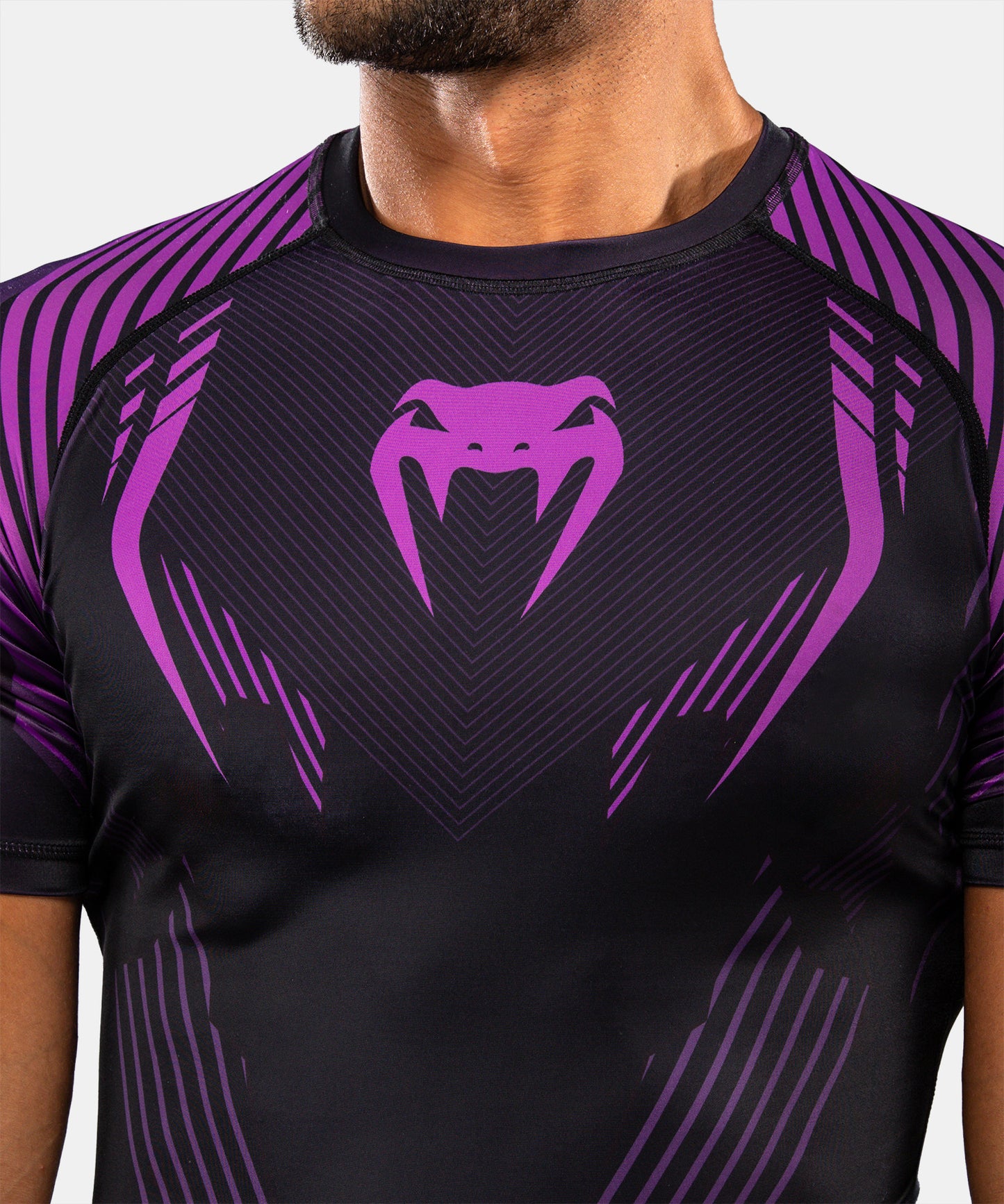 Rashguard à Manches Courtes Venum No-Gi 6.0 - Noir/Violet