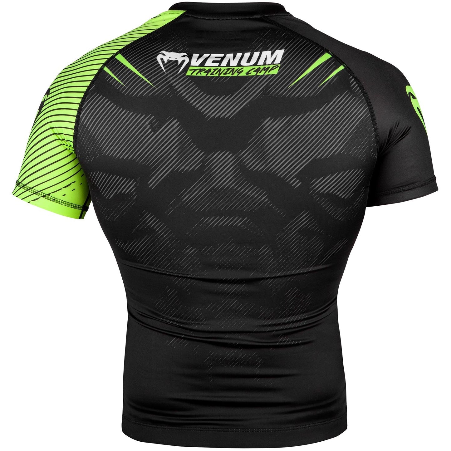 Rashguard Venum Training Camp 2.0 Short Sleeve - Black/ Fluorescent Yellow