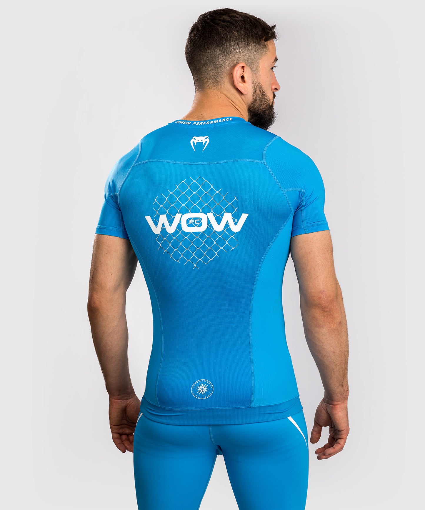 Venum x WOW FC Short Sleeve Rashguard - Pacific Blue