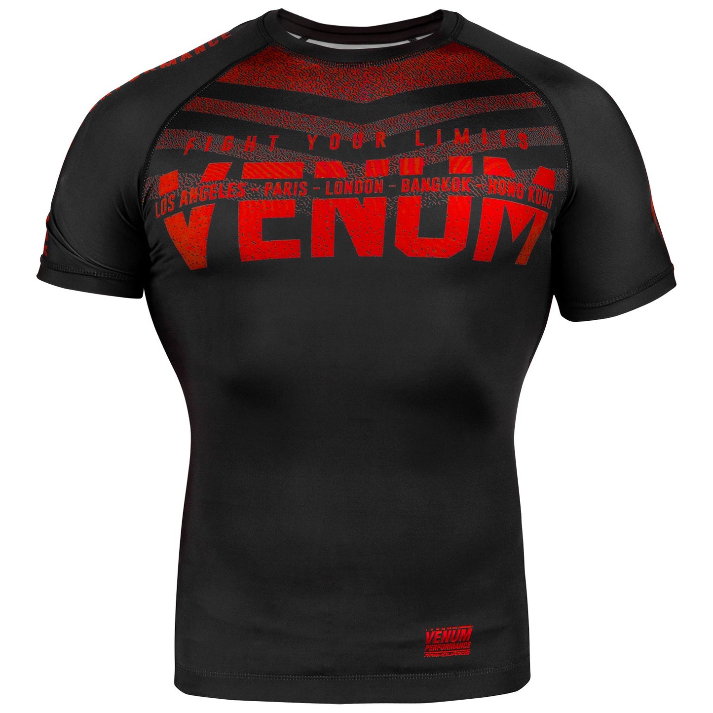 Rashguard Signature Maniche corte - Nero/Rosso