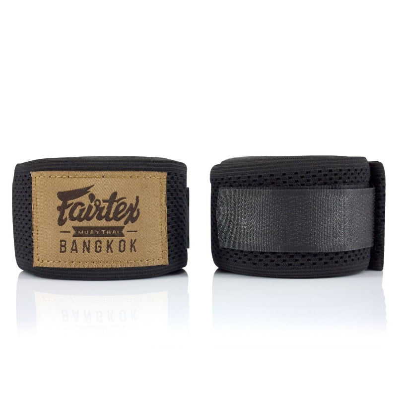 BANDES DE BOXE MESH/LYCRA FAIRTEX - NOIR