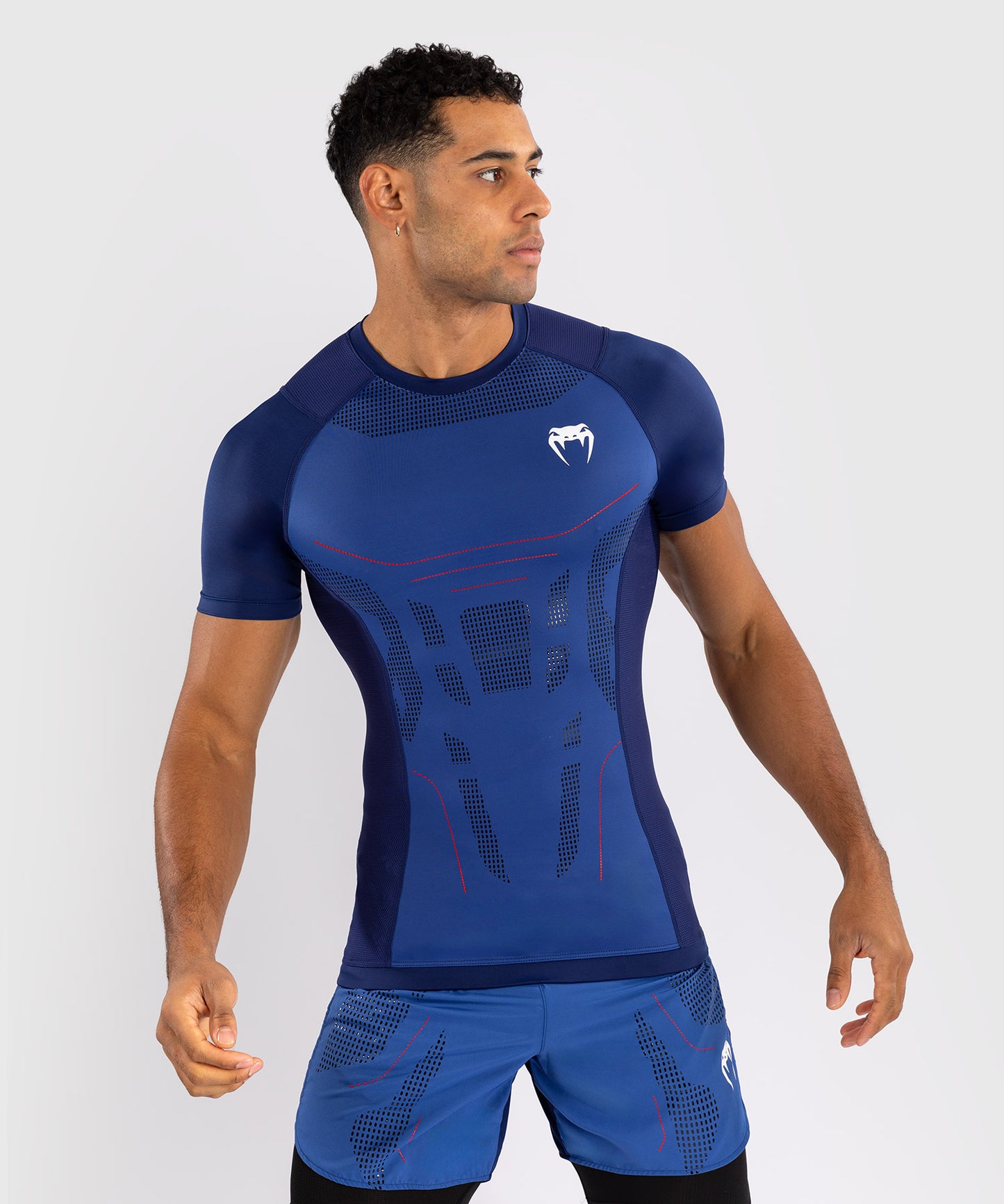 Venum Technical 3.0 Rashguard a Maniche Corte - Blu Notte