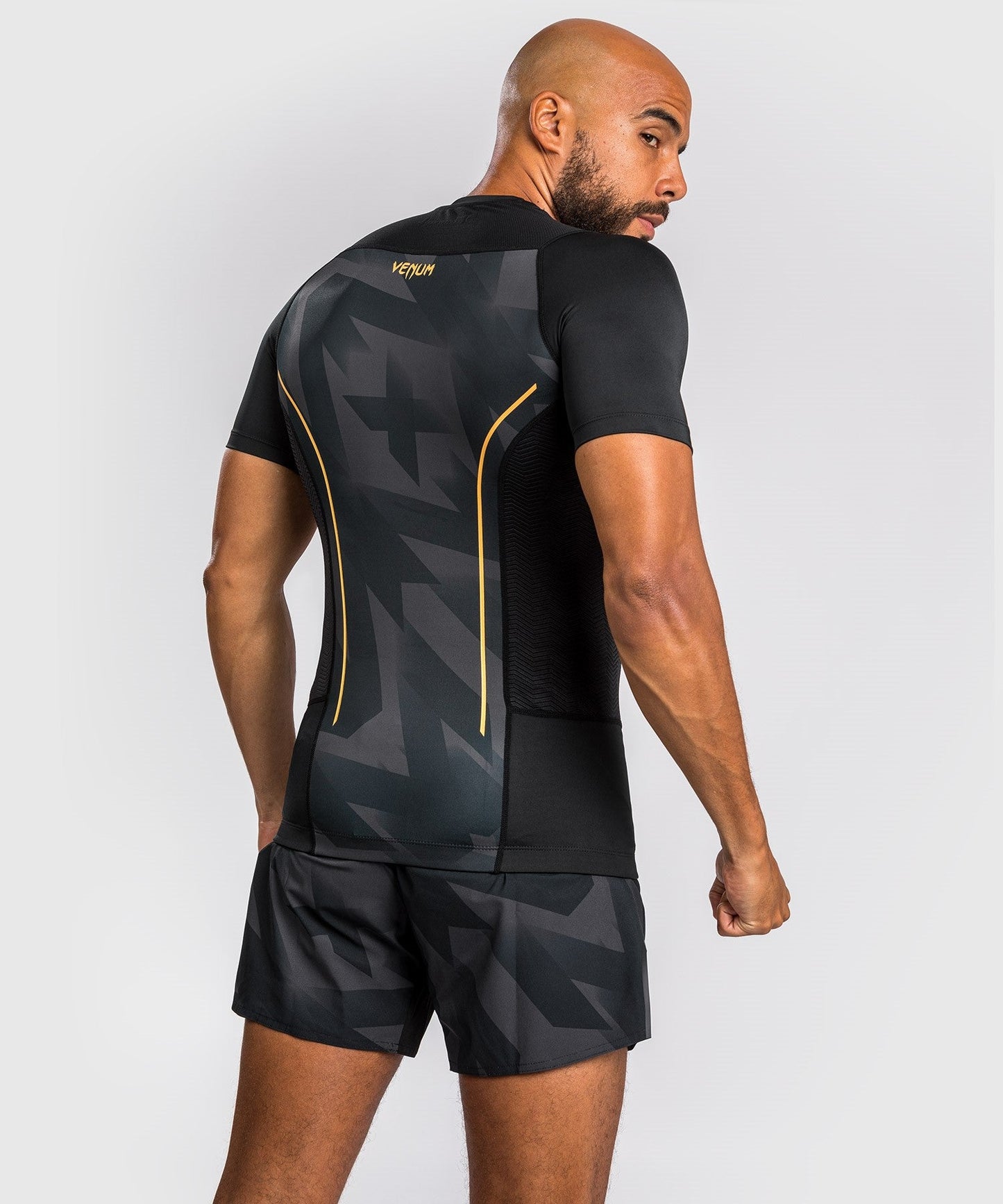 Rashguard Venum Razor - Short Sleeve - Black/Gold