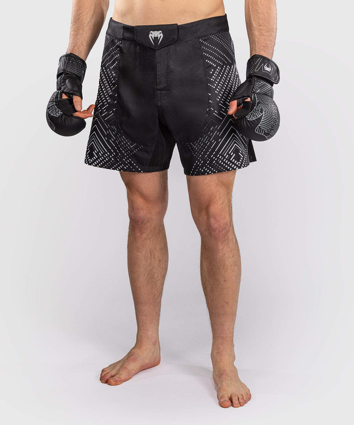 Venum Midnight Fury Fightshorts - Black/Grey/Silver