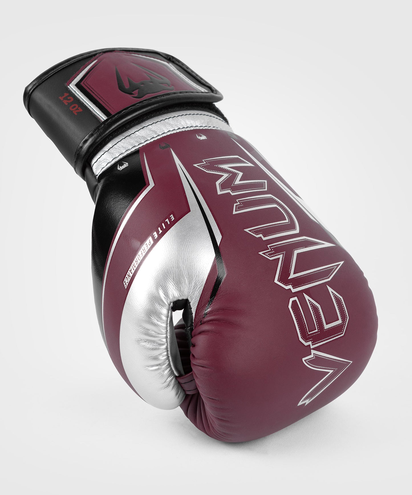 Gants de Boxe Venum Elite Evo - Rouge Bordeaux/Argent