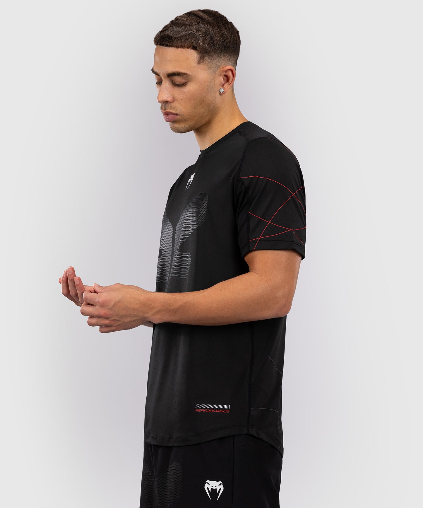 T-Shirt Dry-Tech Venum Tactical XT - Noir/Rouge Feu