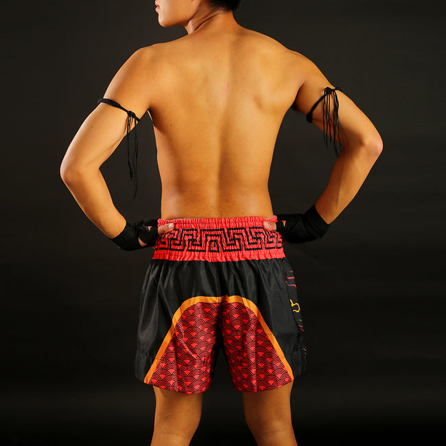 Tuff Red Dragon Muay Thai Shorts - Schwarz/Rot