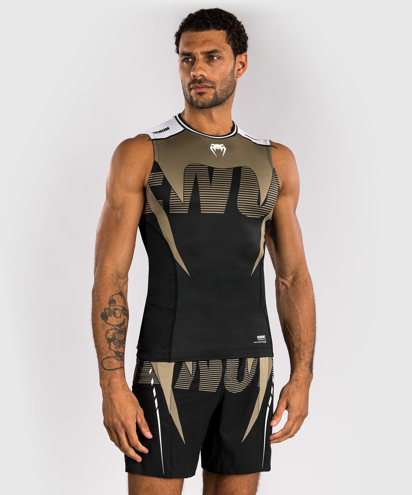 Venum Adrenaline Rashguards Sin Mangas – Negro/Arena